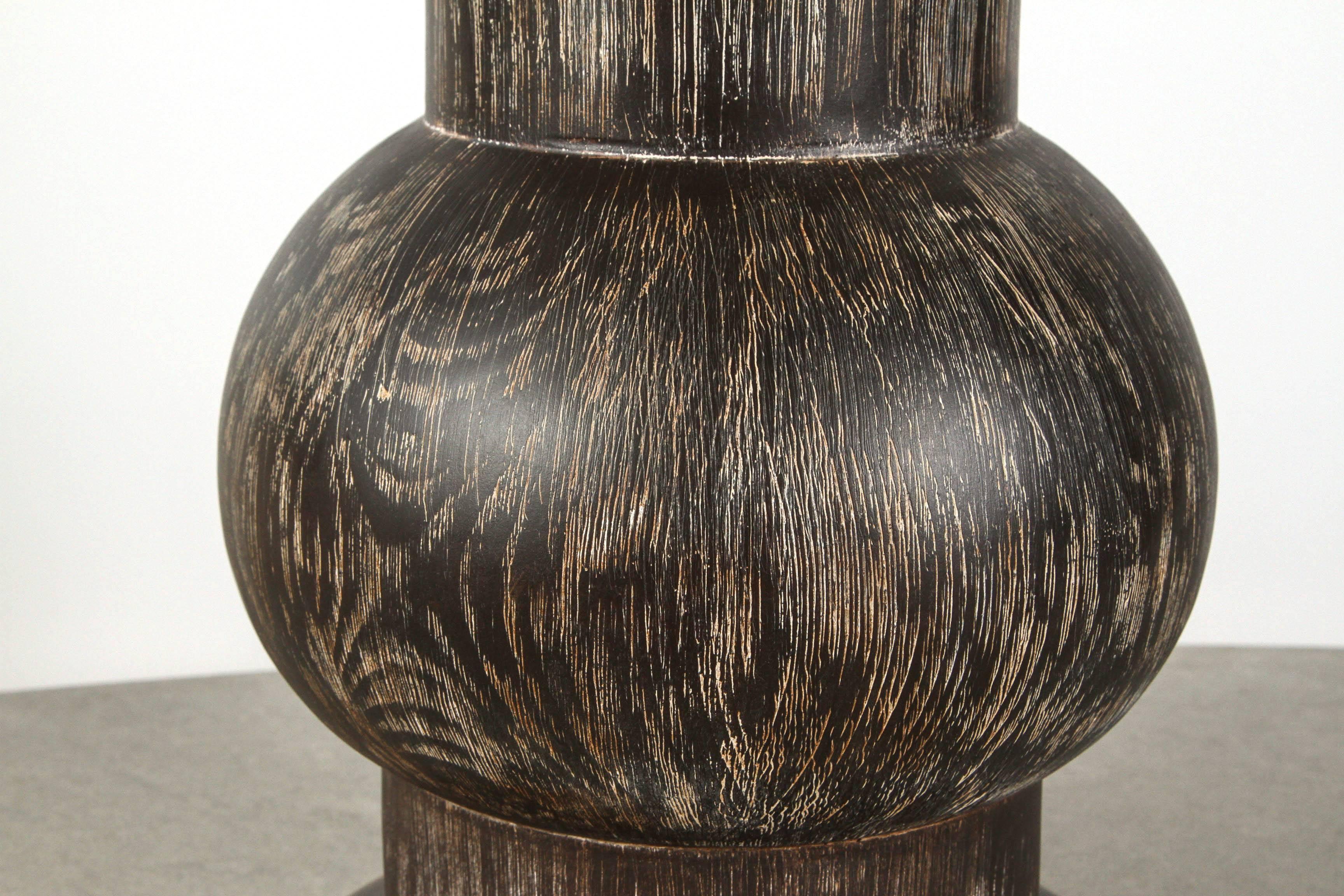 Paul Marra Rustic Modern Table Lamp In Excellent Condition For Sale In Los Angeles, CA