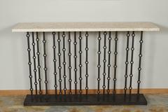 Paul Marra Iron Console with Stone Top