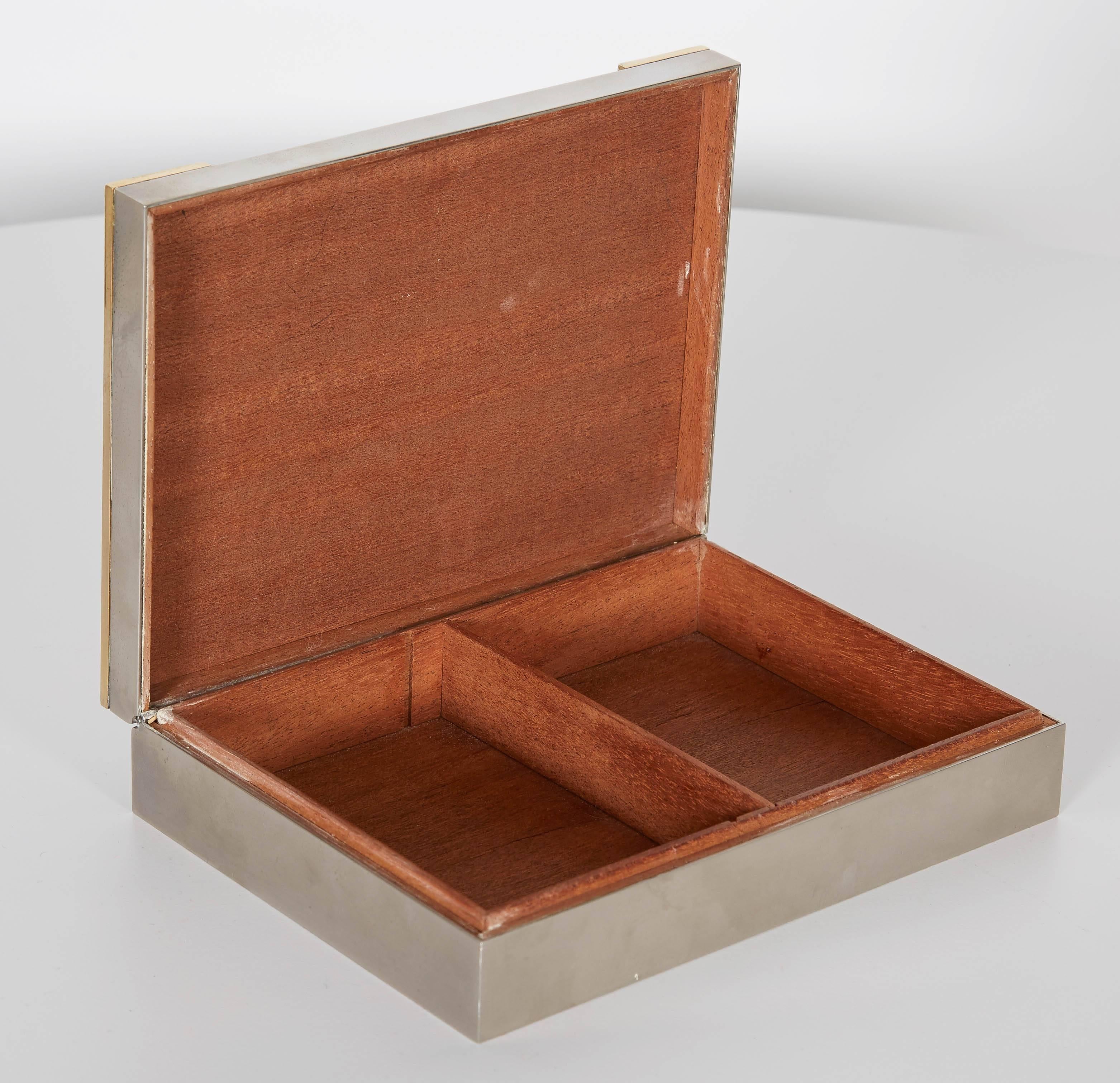 French Hermes Silver H Box