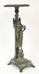 Pompeii Verdigris Bronze Table with Nike and Trophy, Italian, 19th Century
