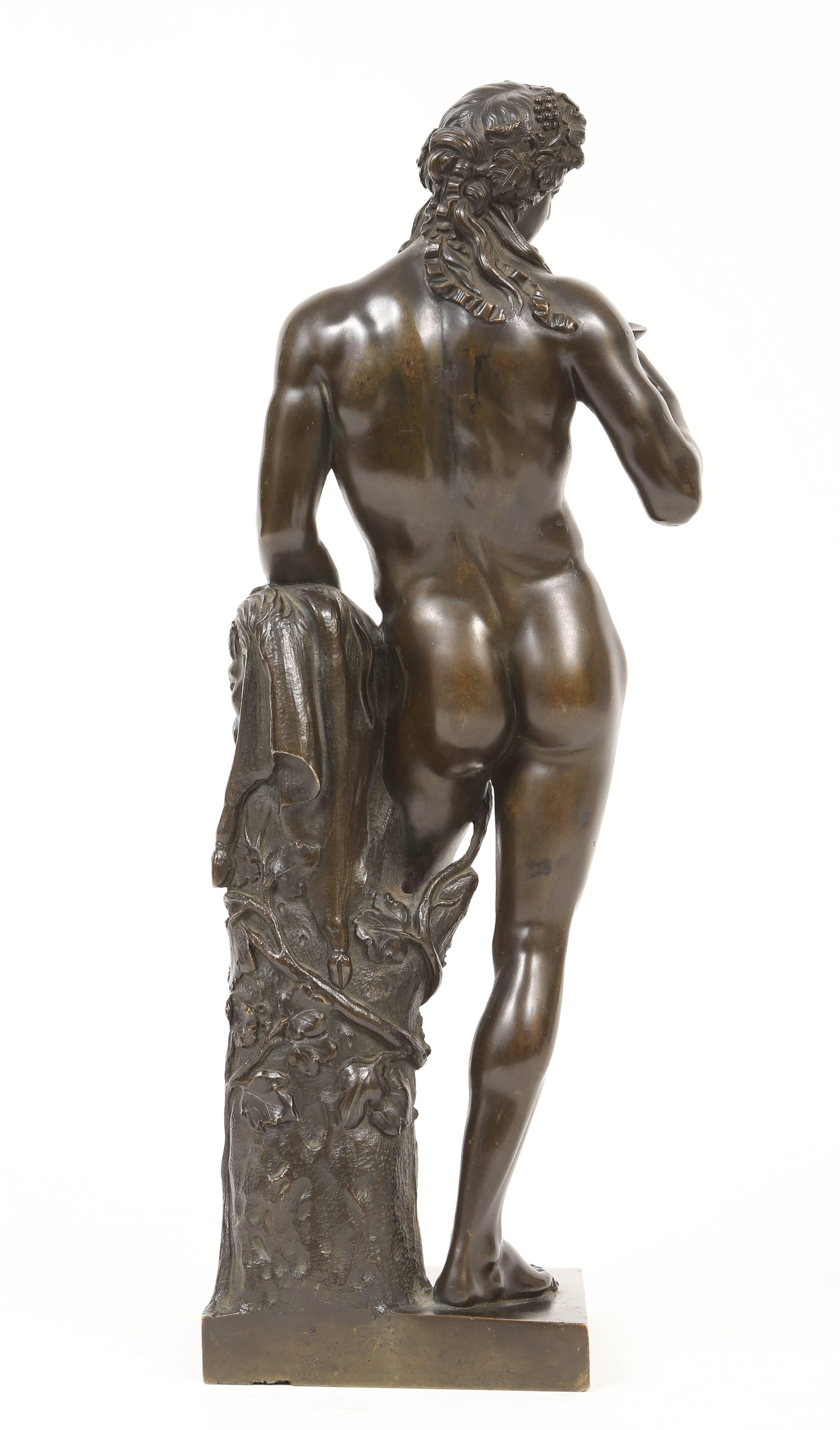 French 18th c. Bronze Statuette of Bacchus, After Michel Anguier and Louis Garnier