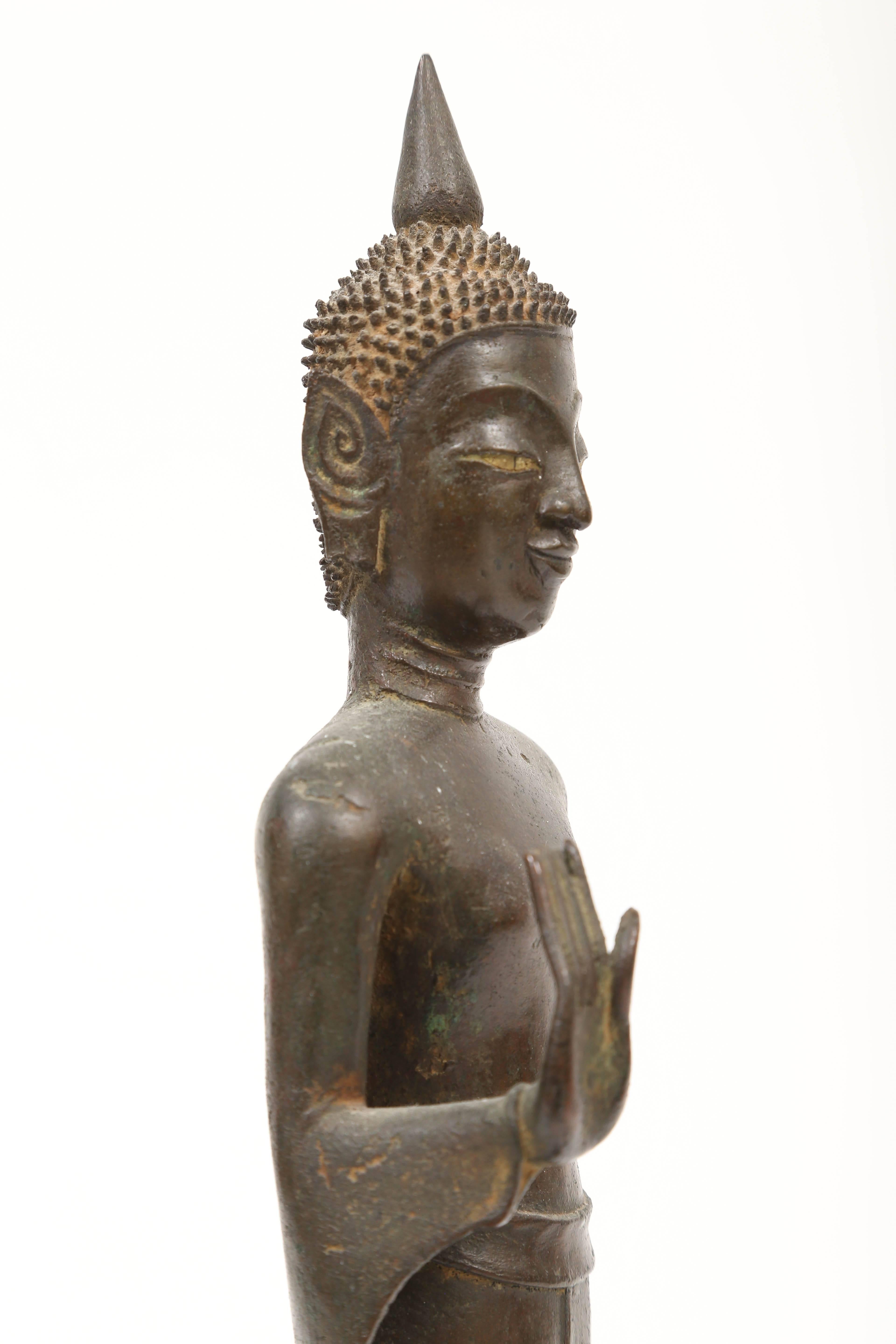 Standing Buddha Thailand, Ayuthaya Period, Early 18th Century For Sale 1