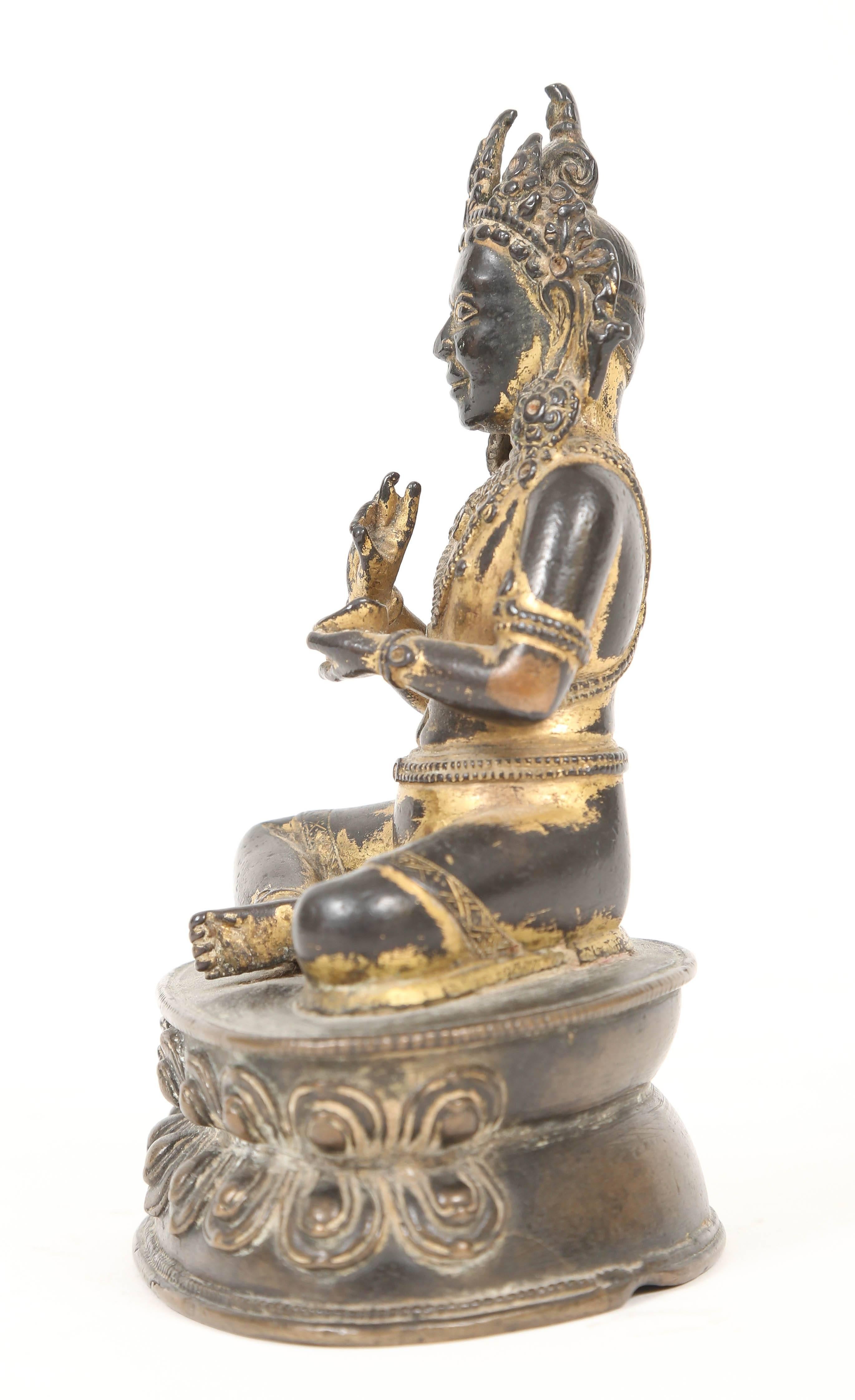 Chinese Gilt Bronze Figure of the Buddha Amitayus, Tibet, 16th-17th Century