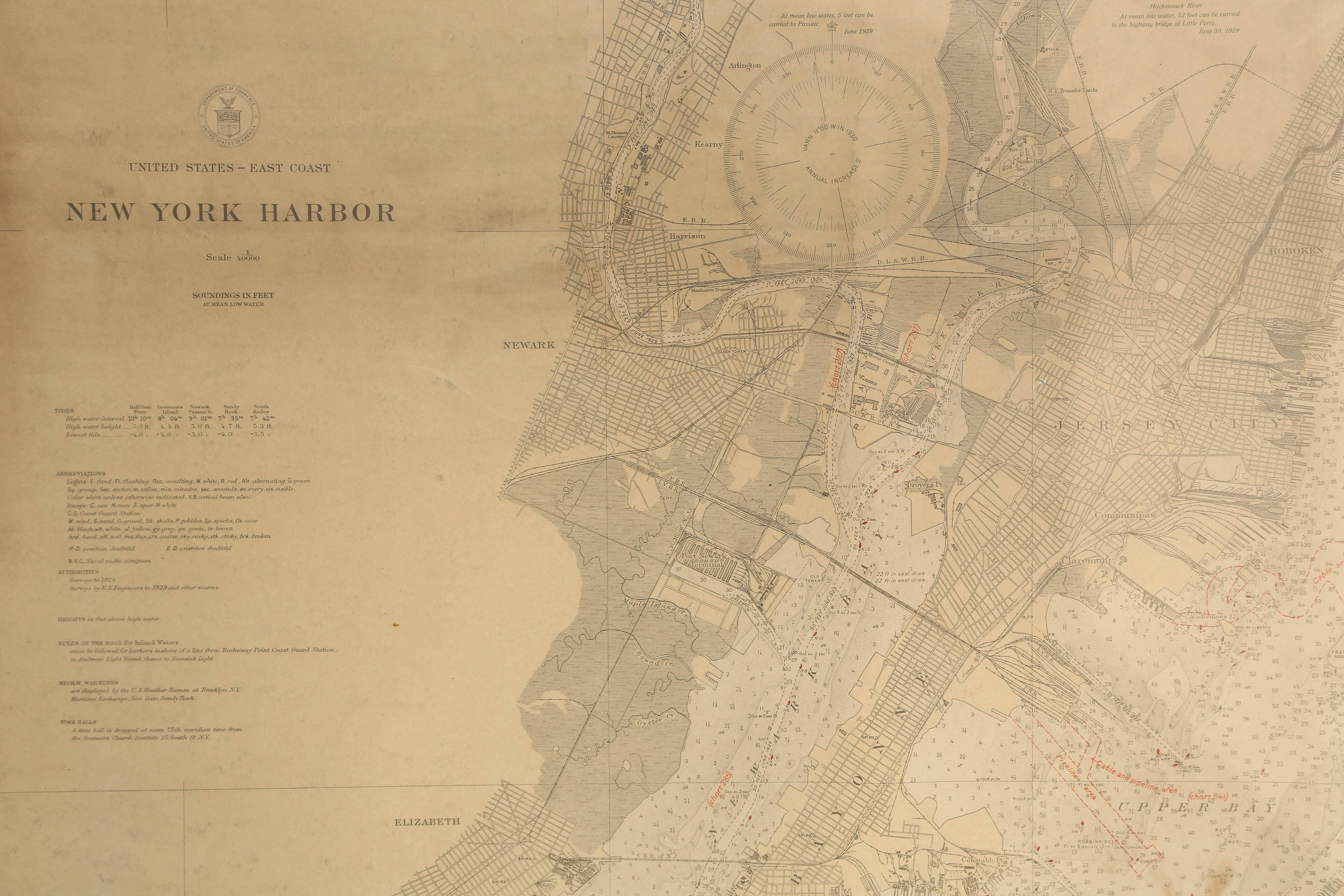 map of new york harbor