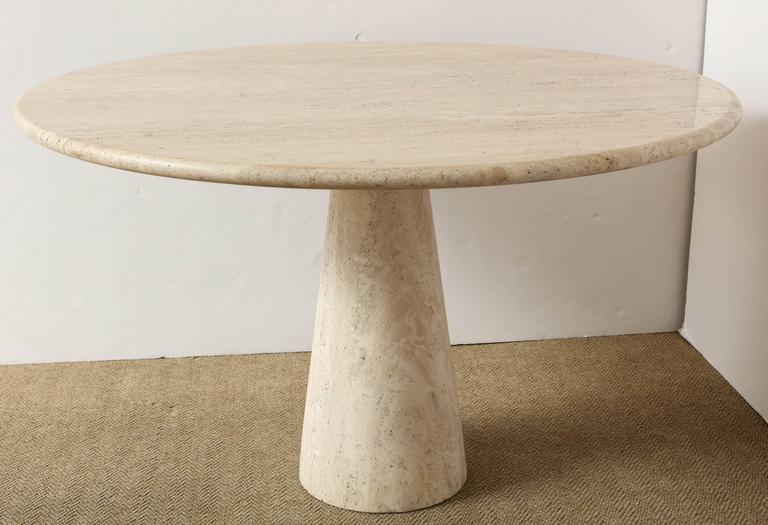 Travertine Dining Table in Mangiarotti Style at 1stDibs travertine
