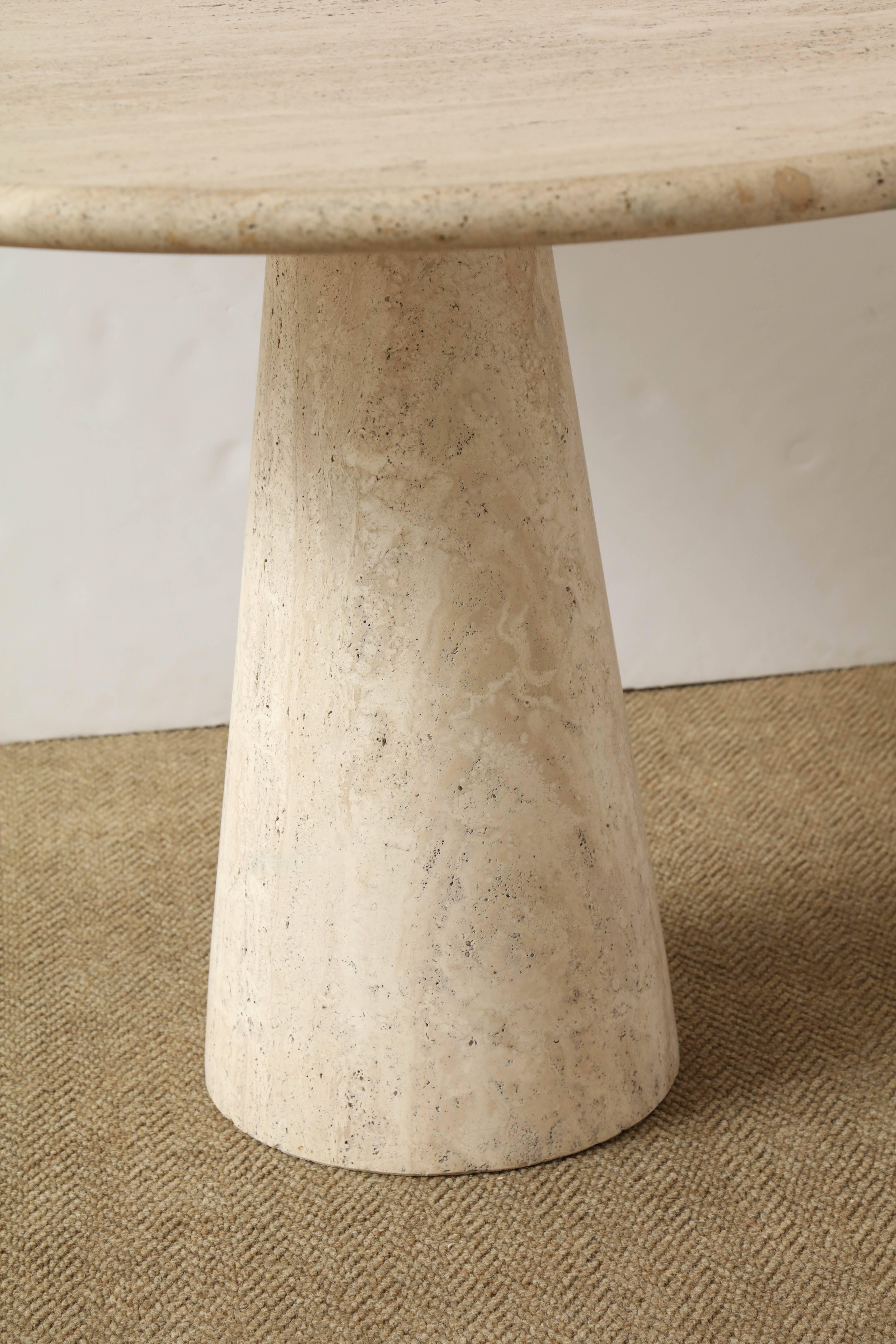 Travertine Dining Table in Mangiarotti Style 2