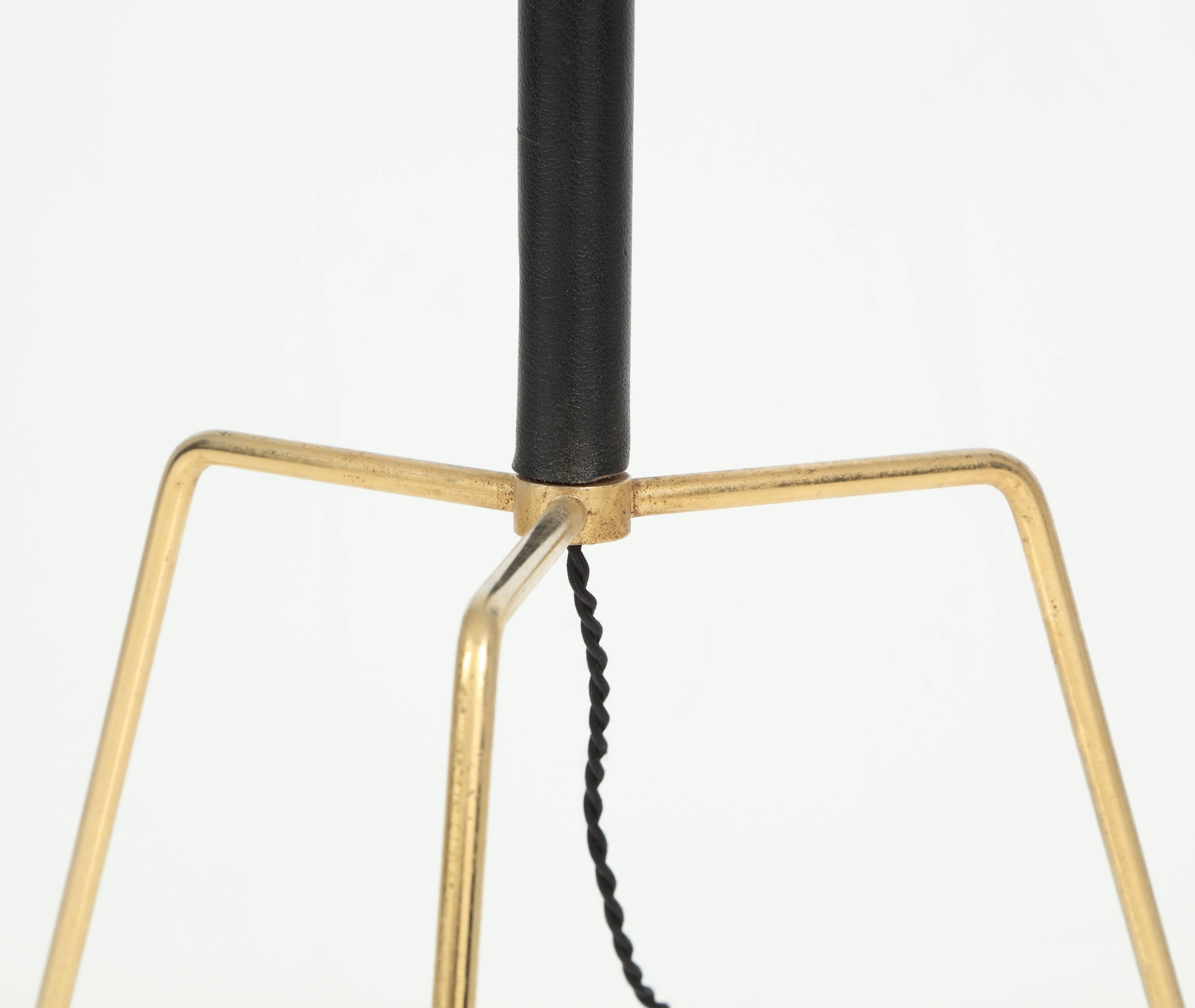 Jacques Adnet Tripod Floorlamp In Fair Condition In Newburgh, NY