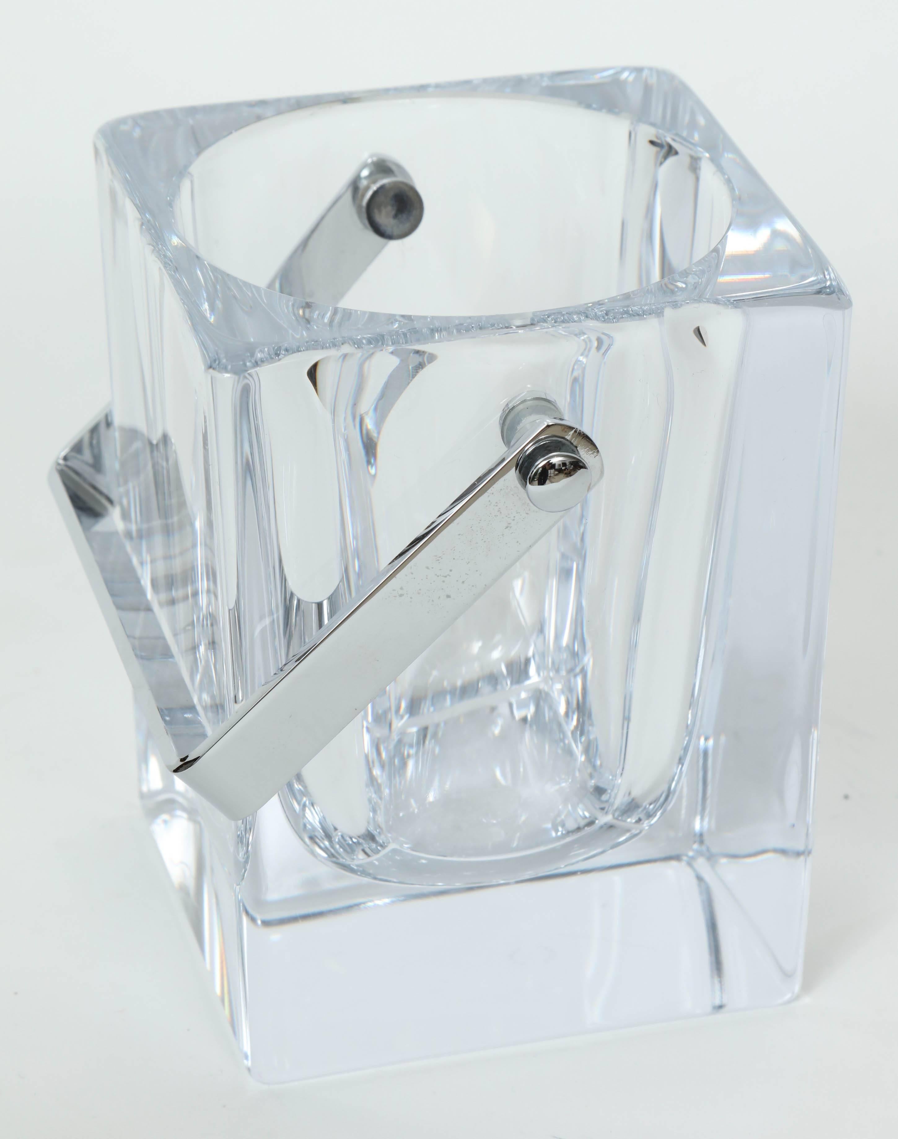 Modern Vannes French Crystal Ice Bucket