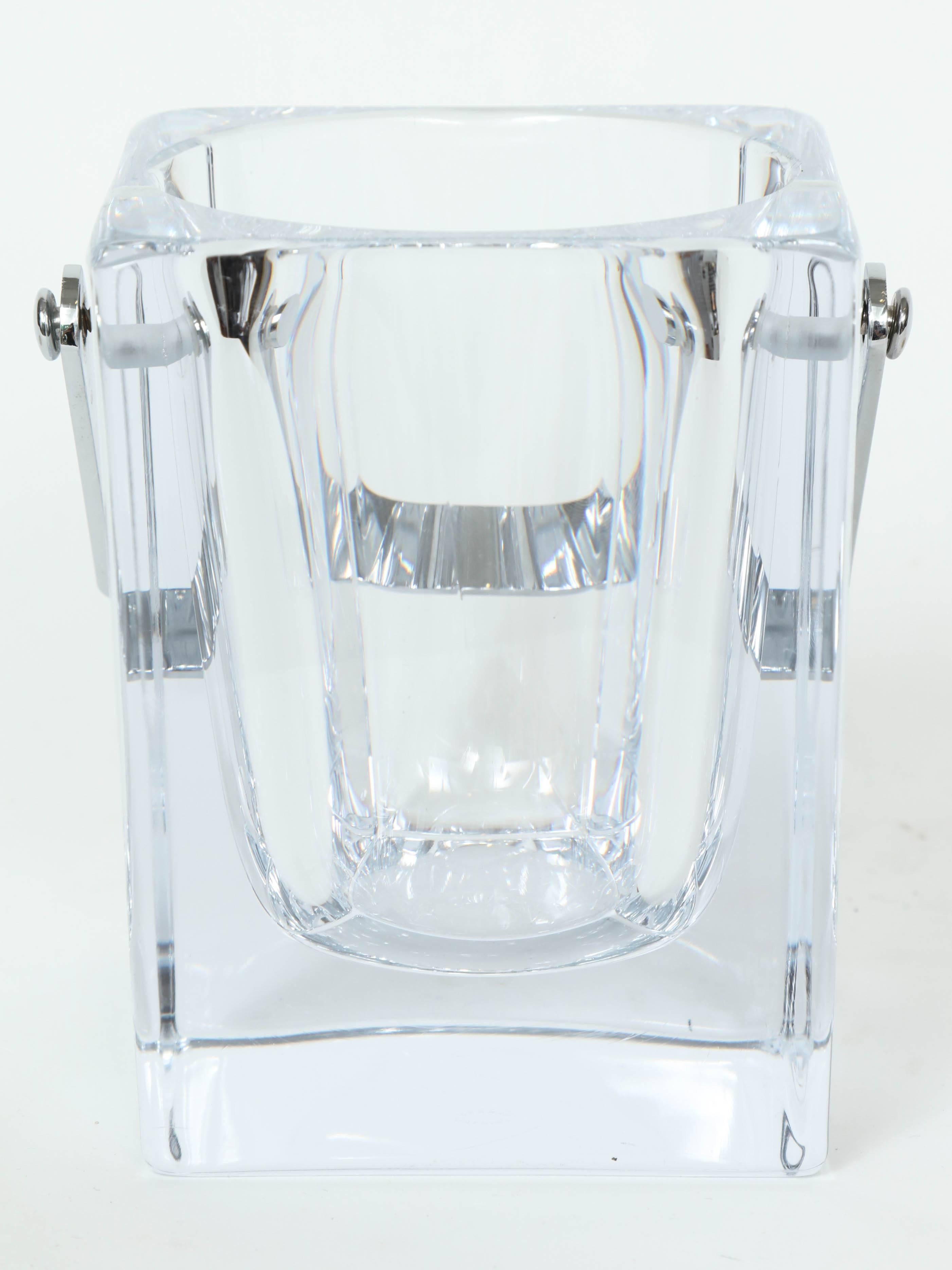 20th Century Vannes French Crystal Ice Bucket