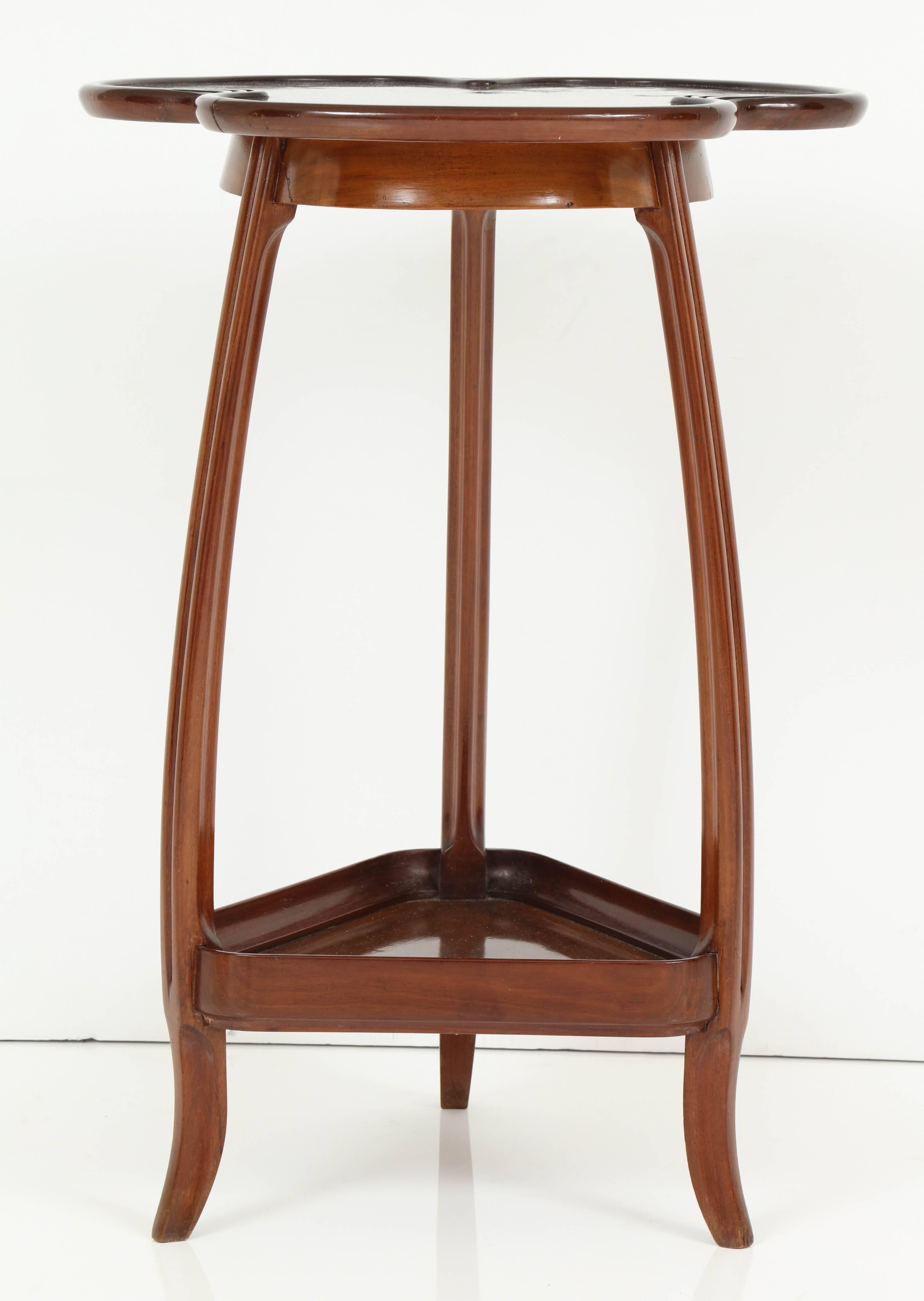 Rosewood and Mahogany Art Nouveau Gueridon Table by Majorelle In Excellent Condition In Miami, FL
