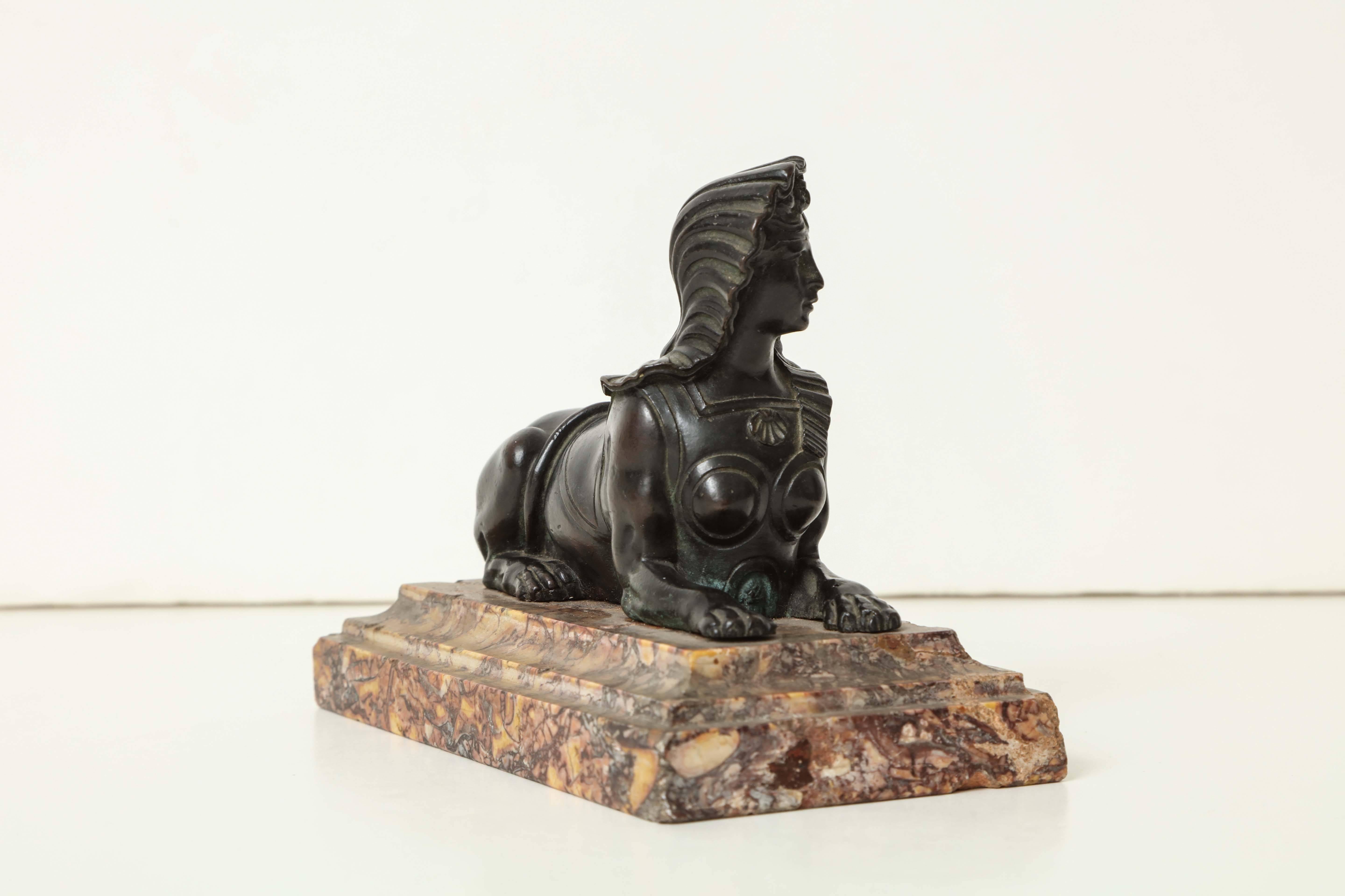 French Régence Bronze Sphinx, circa 1720 For Sale 1