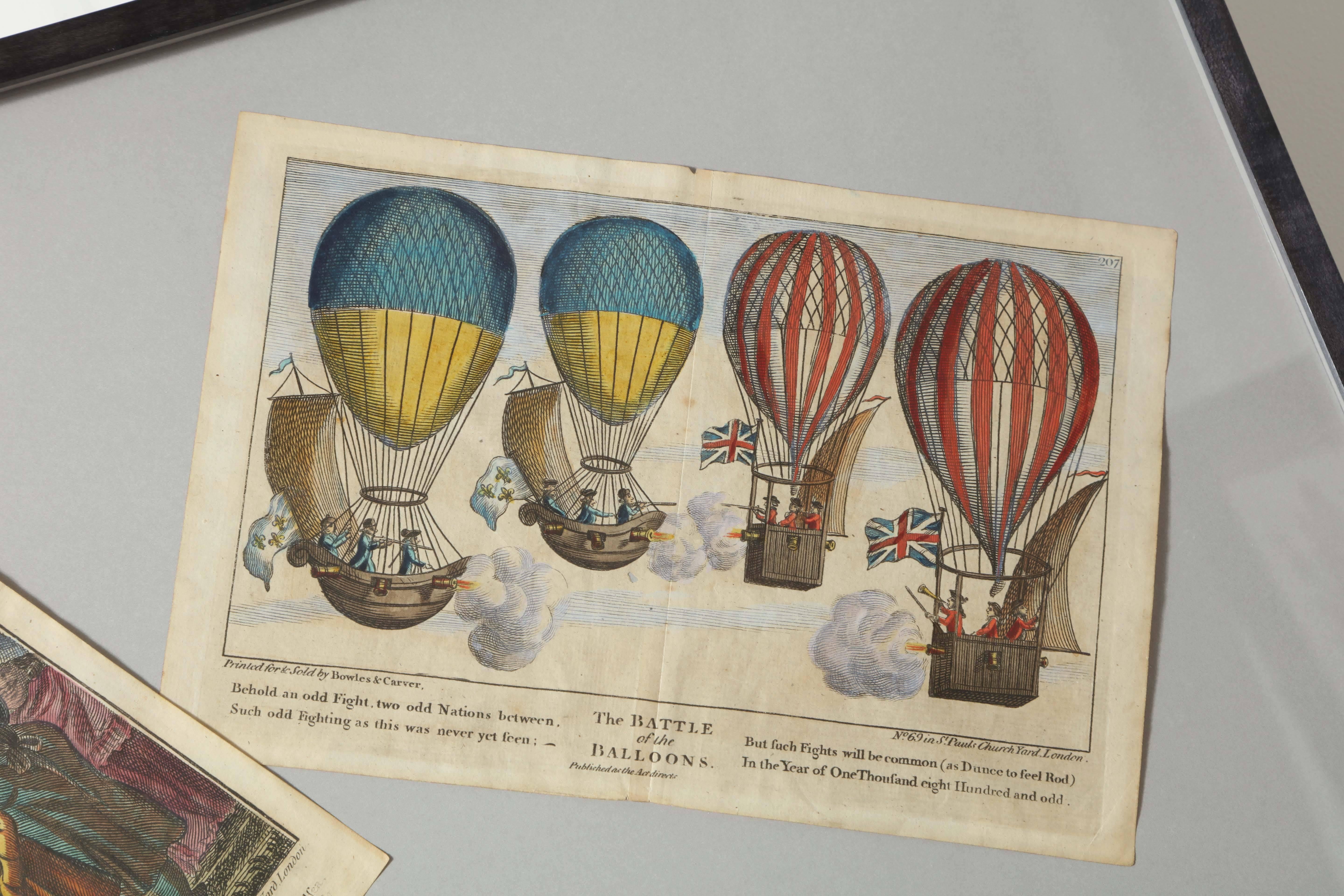 Early 19th Century Balloon Engravings For Sale 1