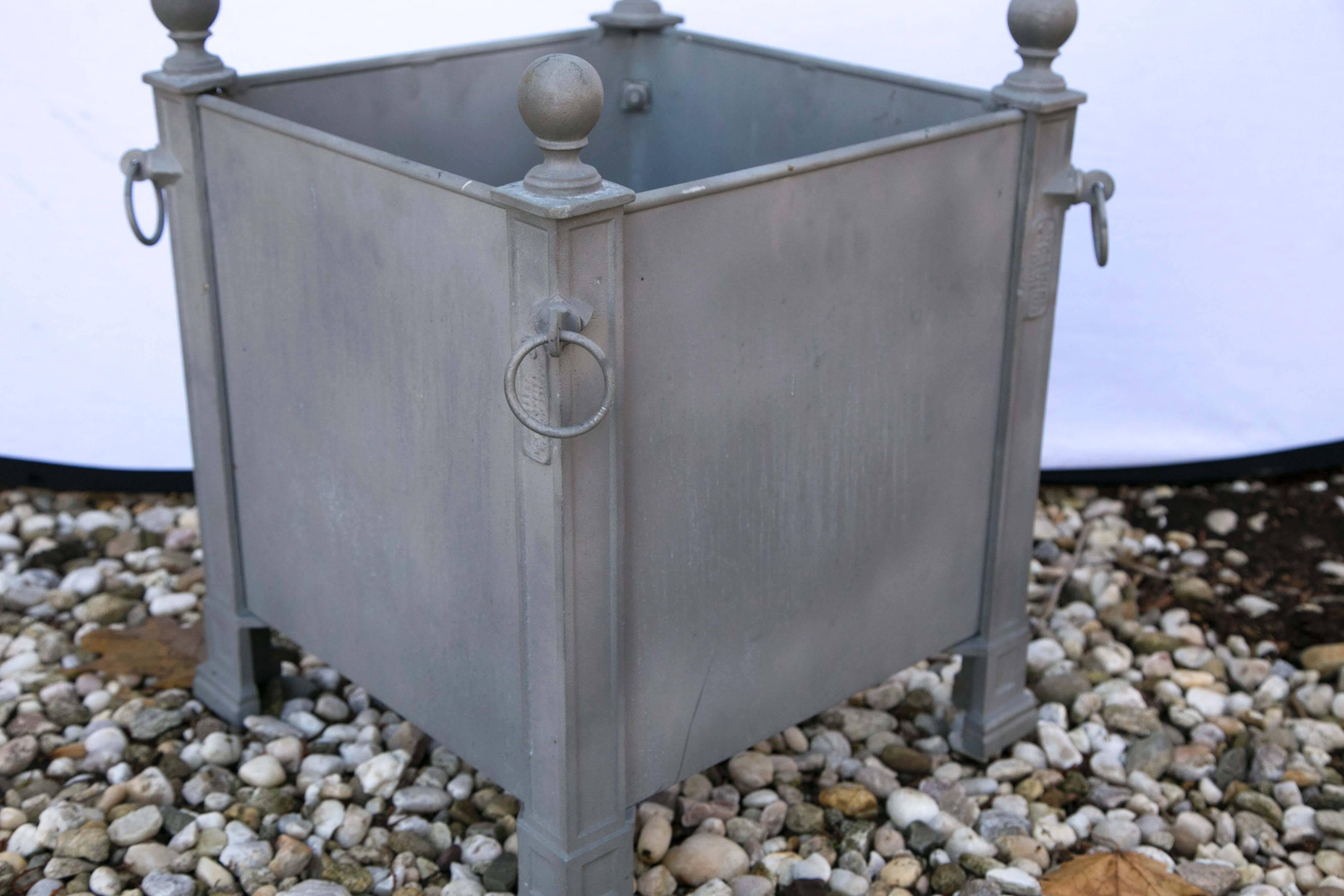 French Versaille Gray Planter Boxes For Sale
