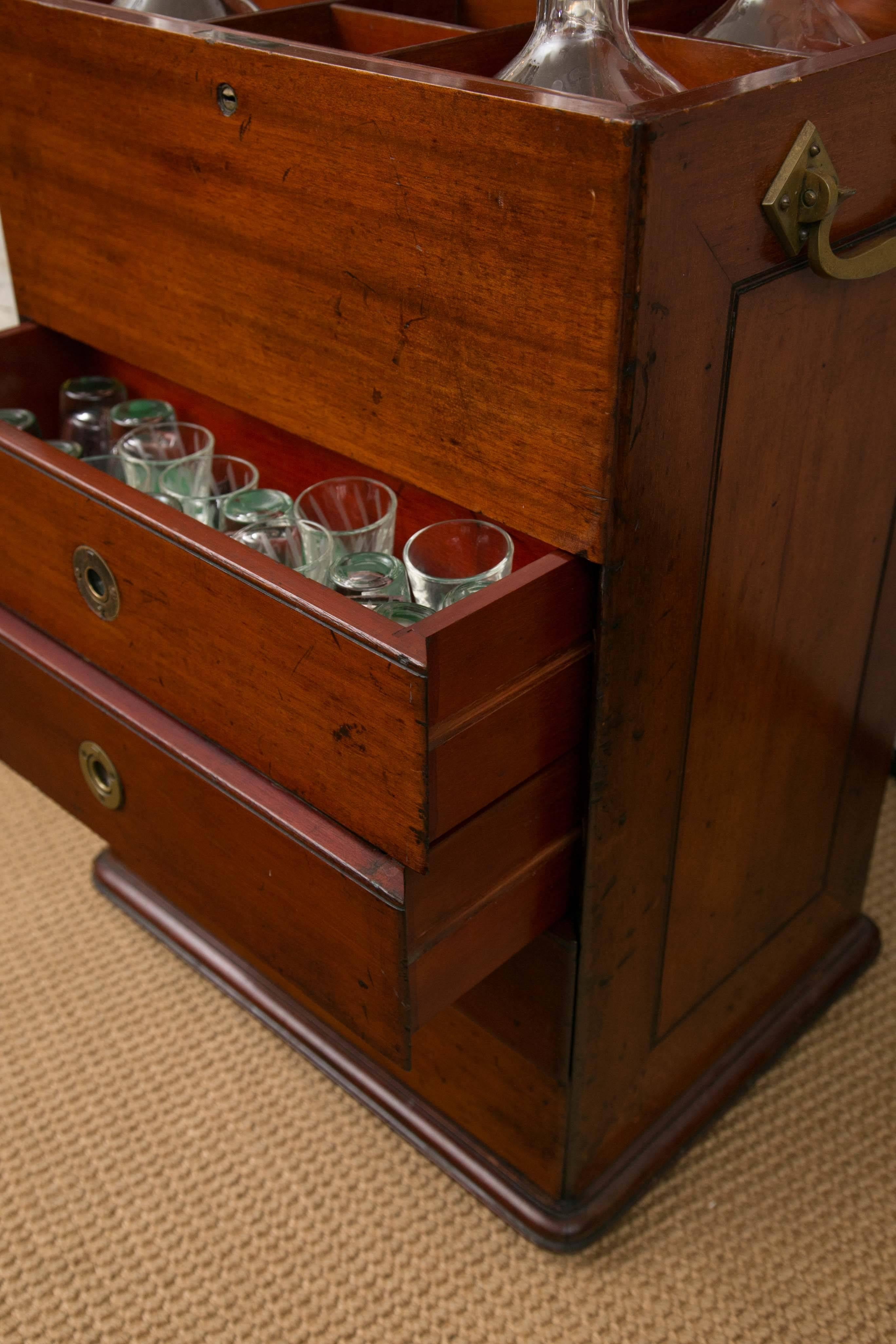 Victorian Period Mahogany Dry Bar with Humidor and Gaming Compartments 3