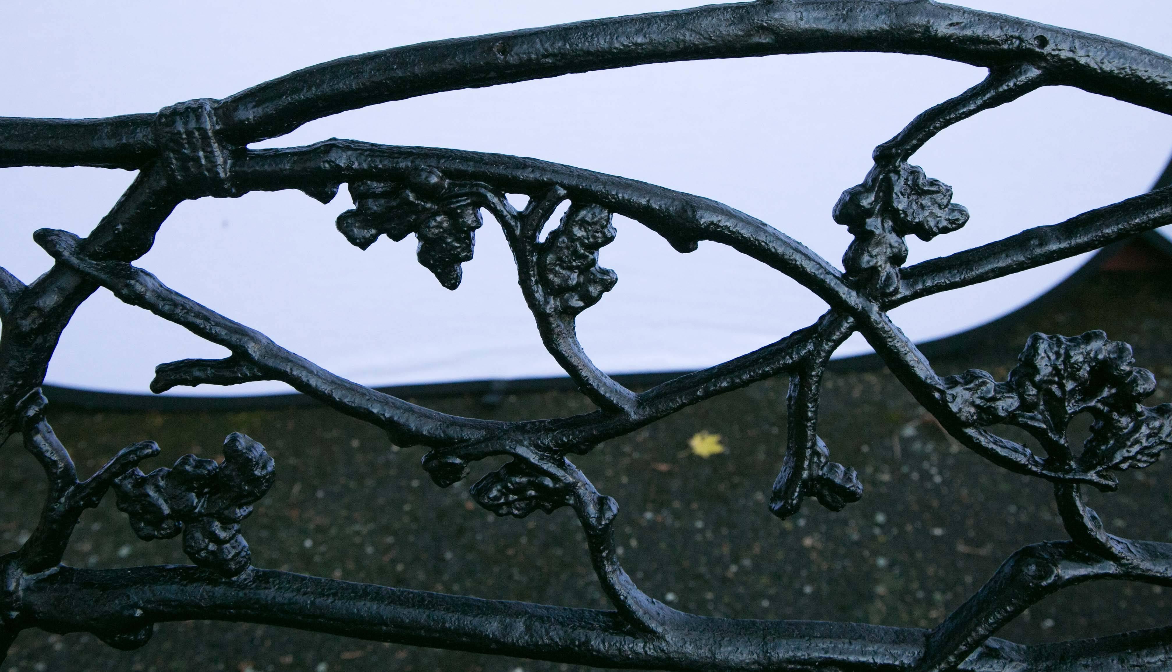 20th Century Pair of Cast Iron Twig Form Benches