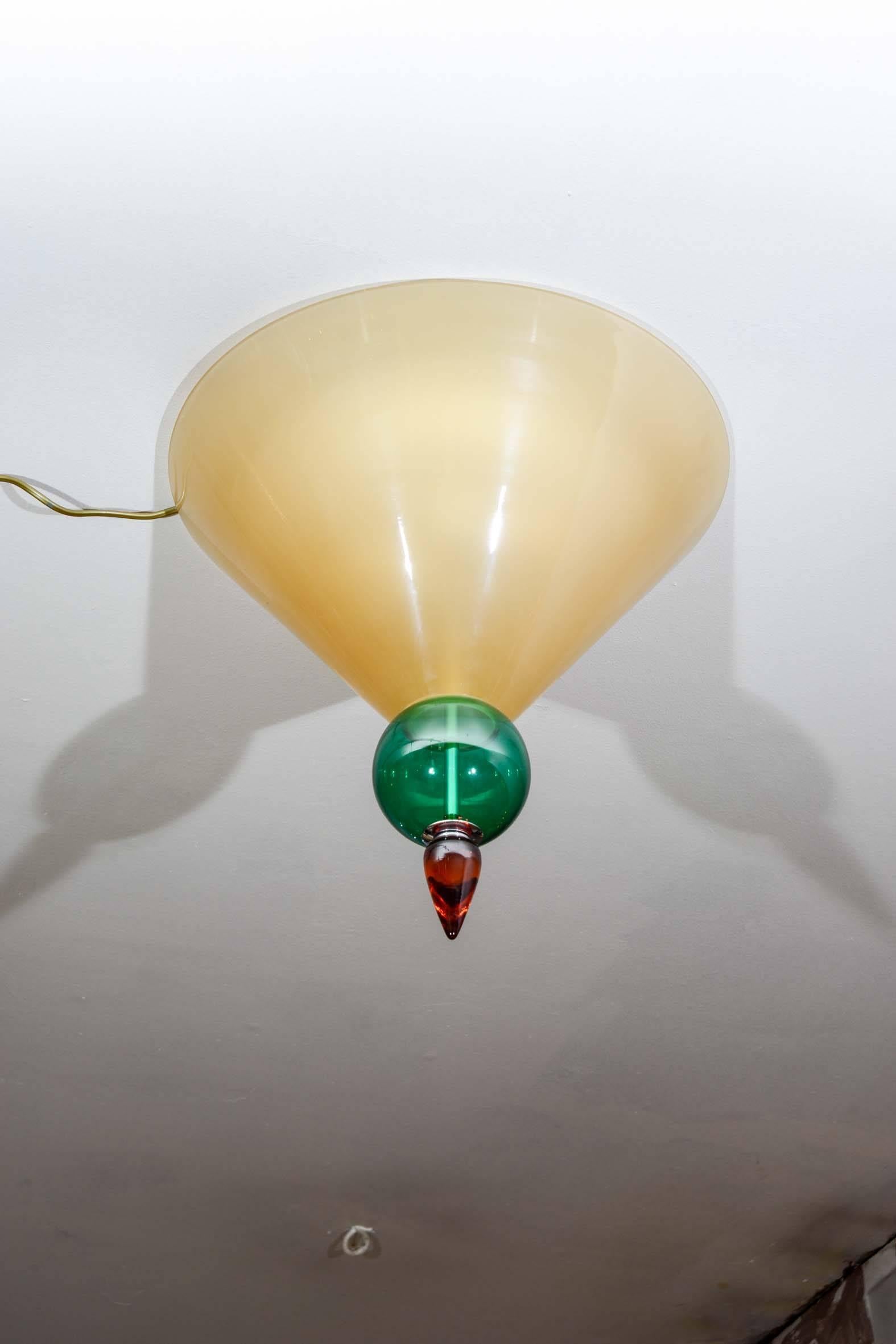 Ceiling-Light in Murano Glass In Excellent Condition In Saint ouen, FR