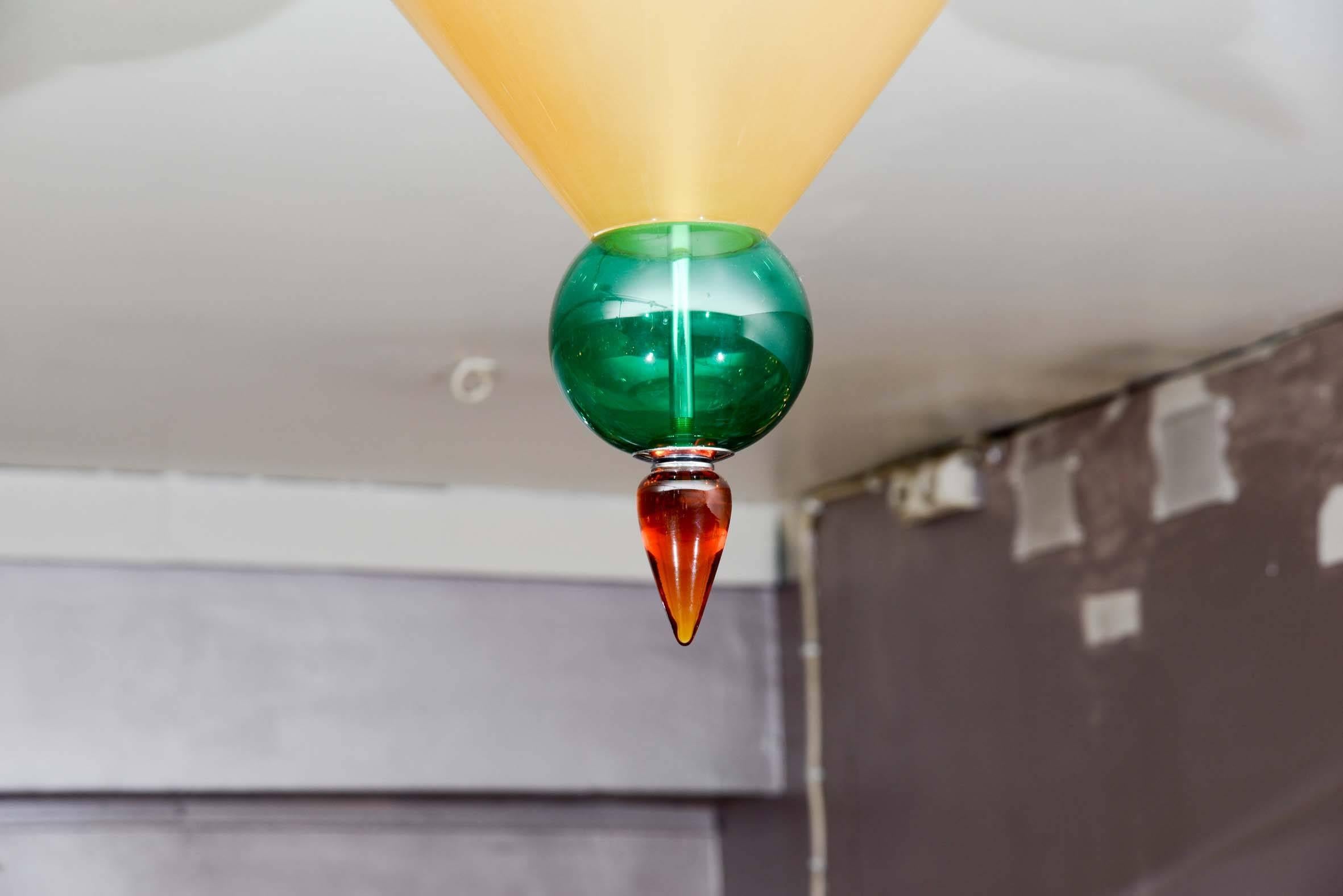 Late 20th Century Ceiling-Light in Murano Glass