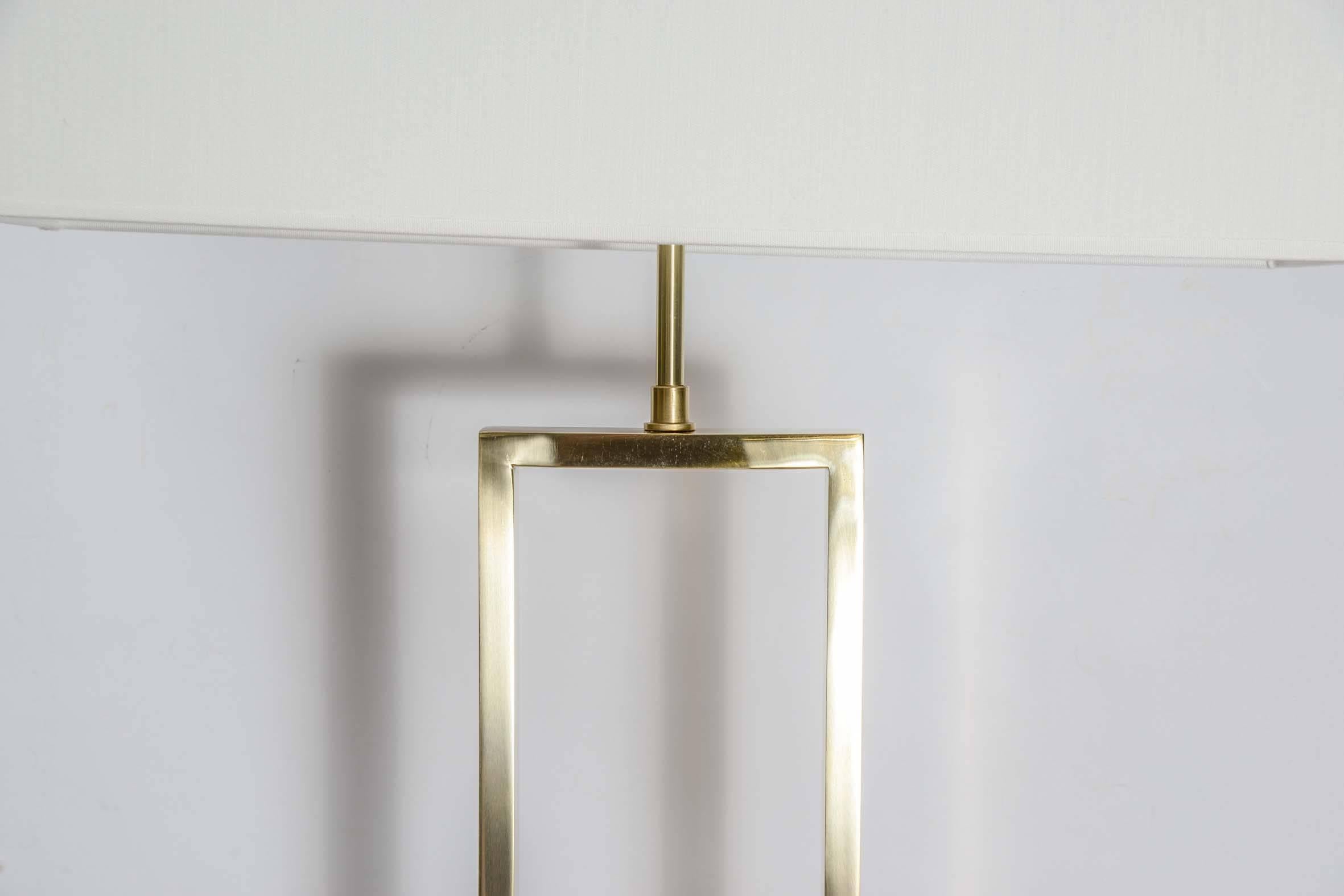 Pair of Brass Floor Lamps In Excellent Condition In Saint-Ouen (PARIS), FR