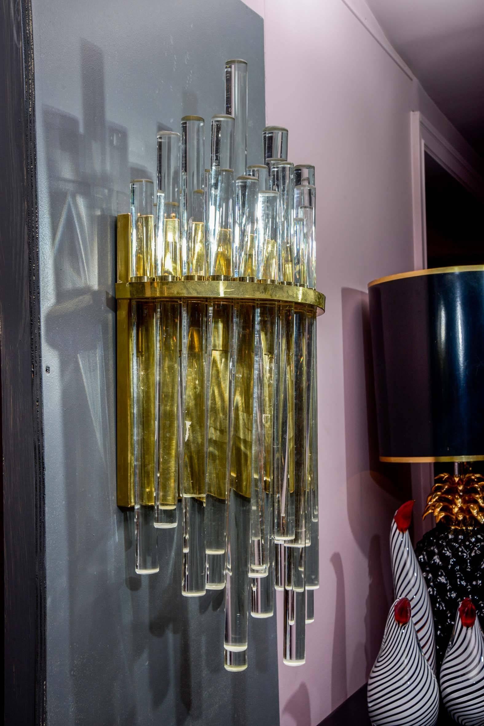 Modern Beautiful Set of Murano Glass Sconces For Sale