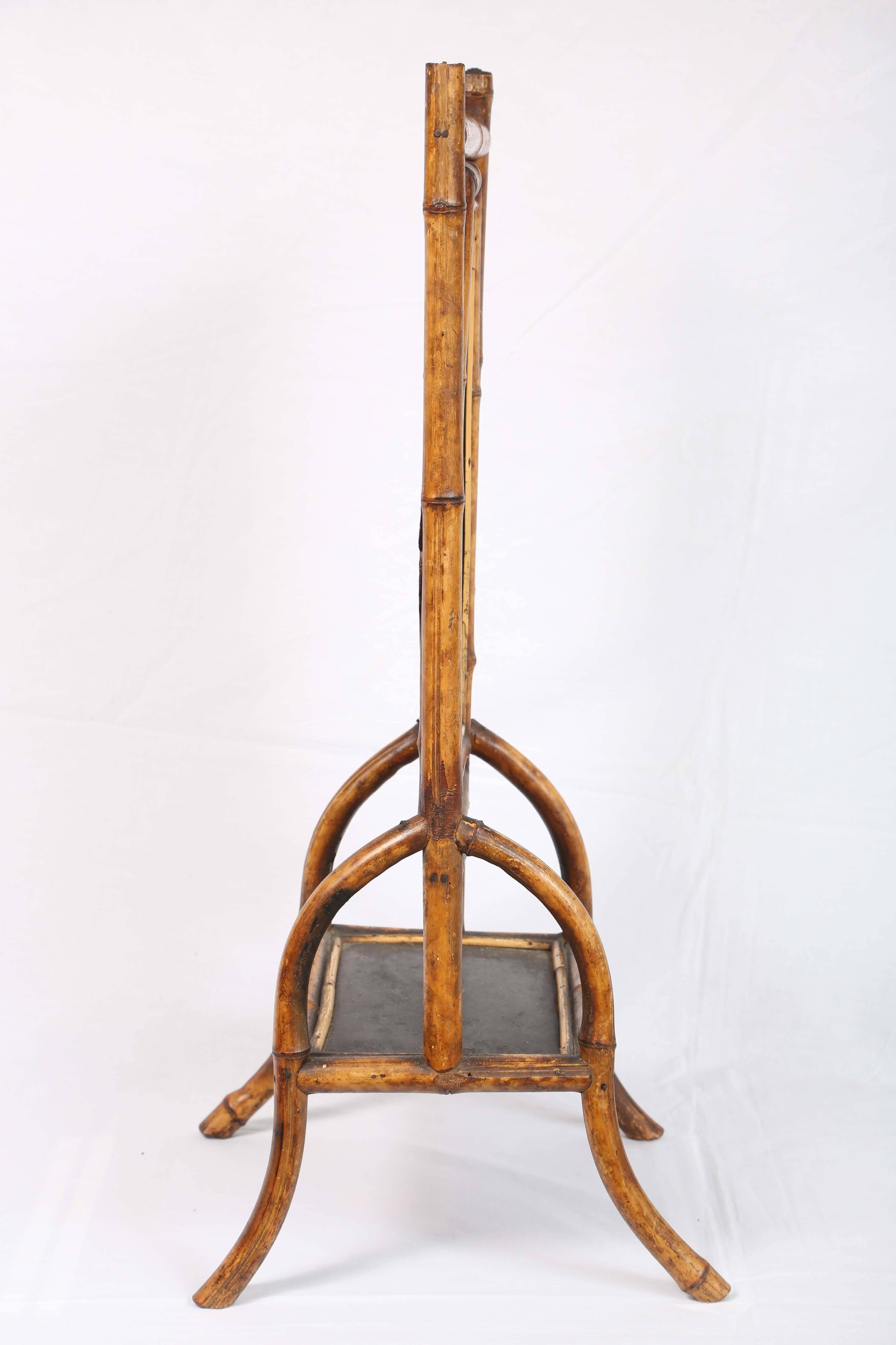 19th Century Bamboo Shaving or Make-Up Mirror Stand 1