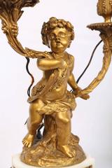 Fine Pair of 19th Century Doré Bronze Candelabra