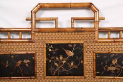 Superb and Rare 19th Century English Bamboo Queen Headboard