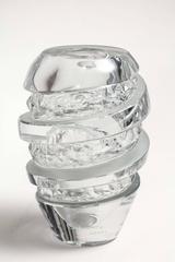 Michel-Aristide Colotte French Art Deco Carved and Etched Glass Vase