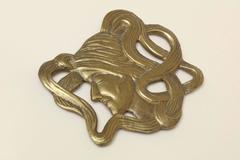 Vintage Art Deco Brass Trivet