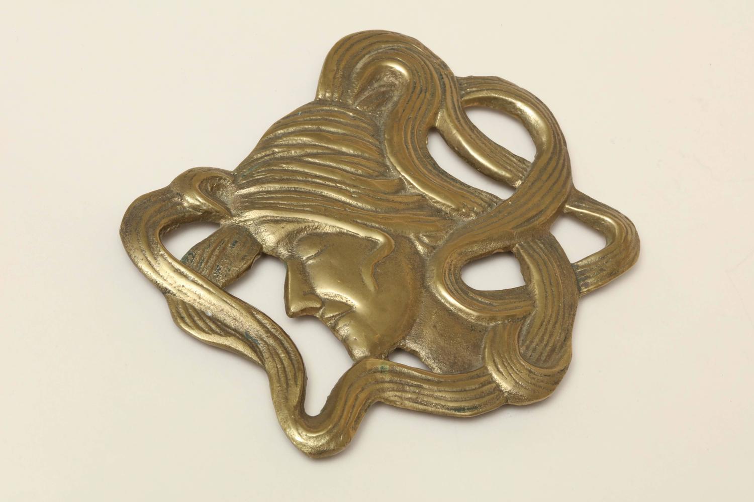 Vintage Art Deco Brass Trivet For Sale at 1stdibs