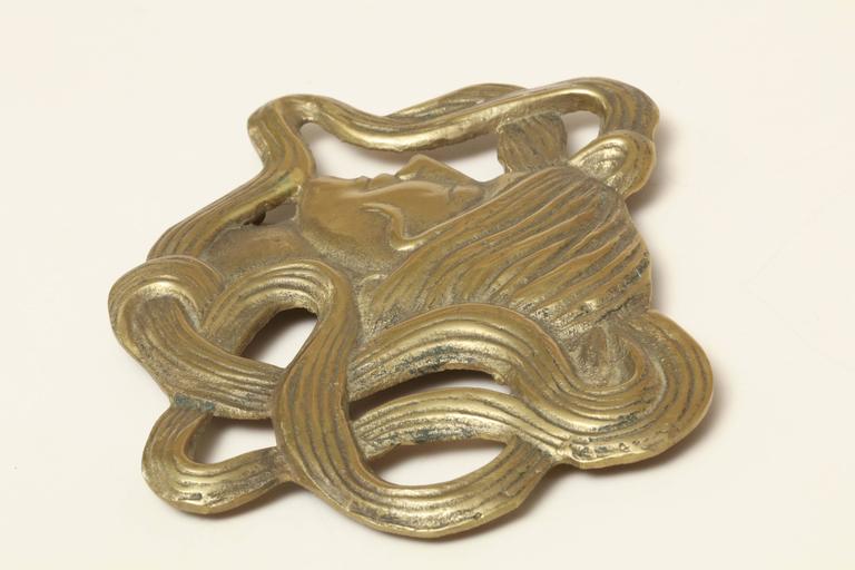 Vintage Art Deco Brass Trivet For Sale at 1stDibs