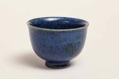 Louis Delachenal French Art Deco Blue Stoneware Coupe