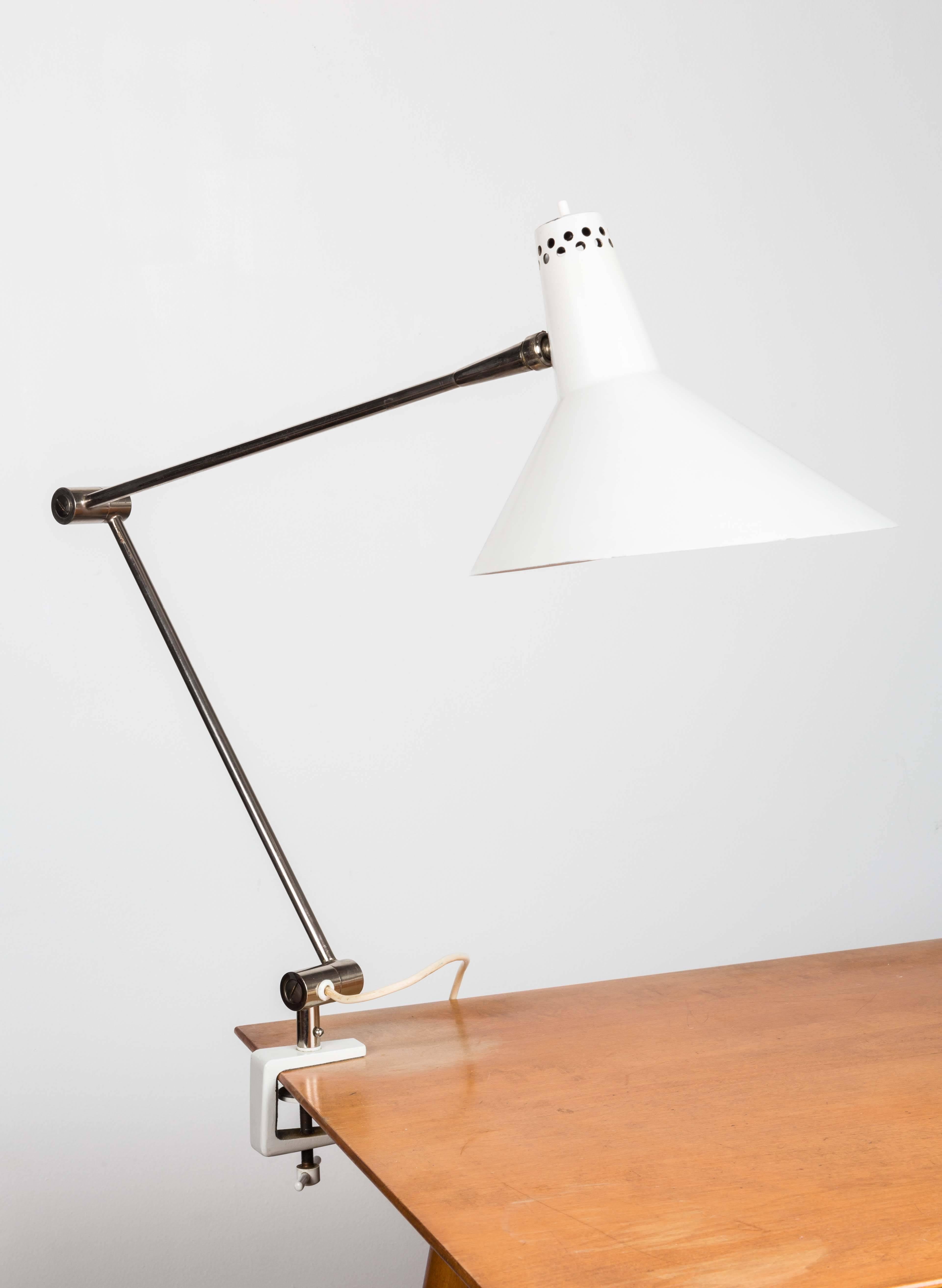 Mid-20th Century 1960s Articulating Task Lamp Attributed to Arteluce