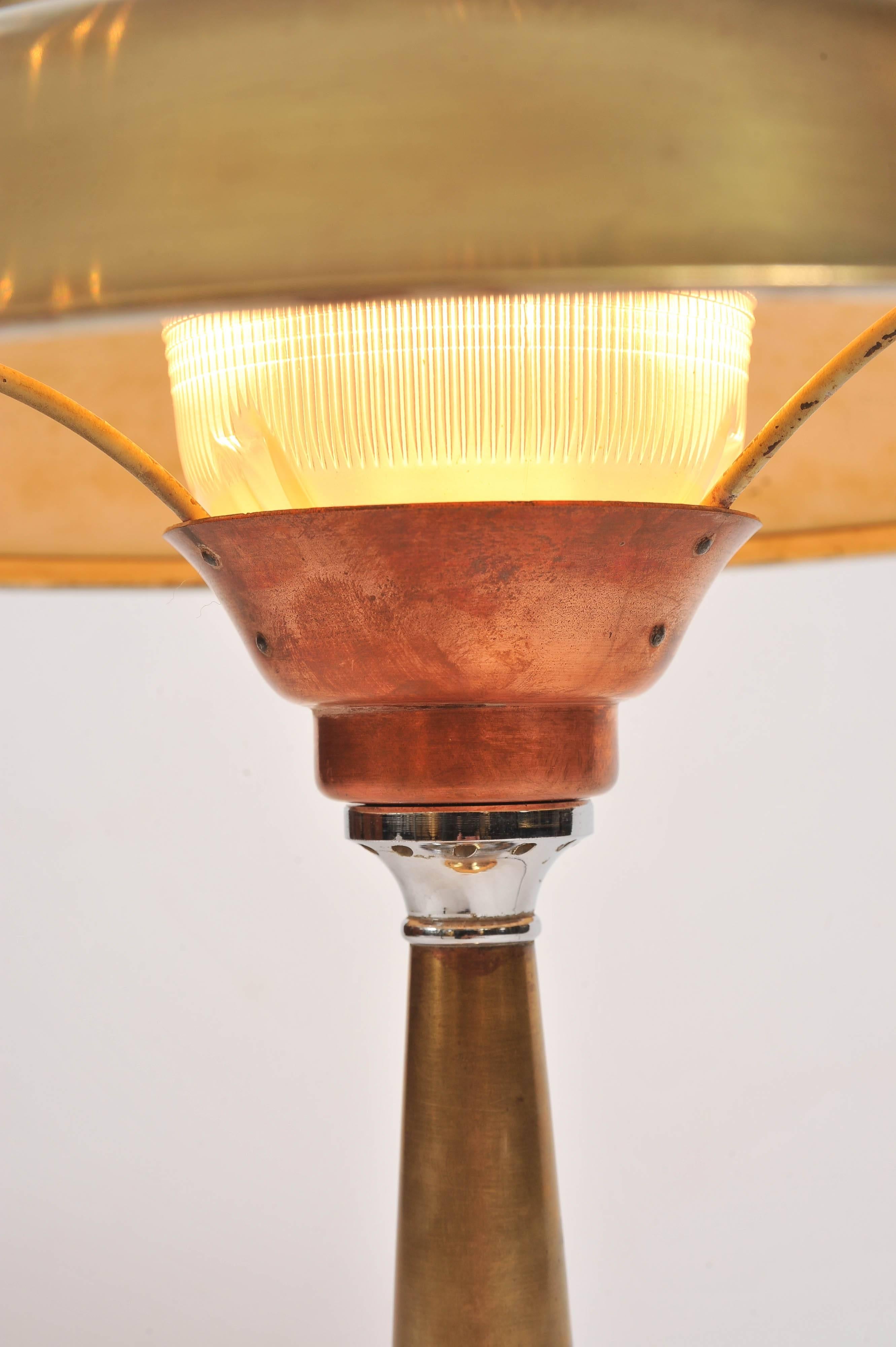 Mid-20th Century 1930s French Domed Table Lamp