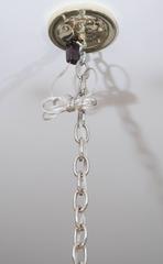 Silverplate Six-Light Chandelier Attributed to Sciolari