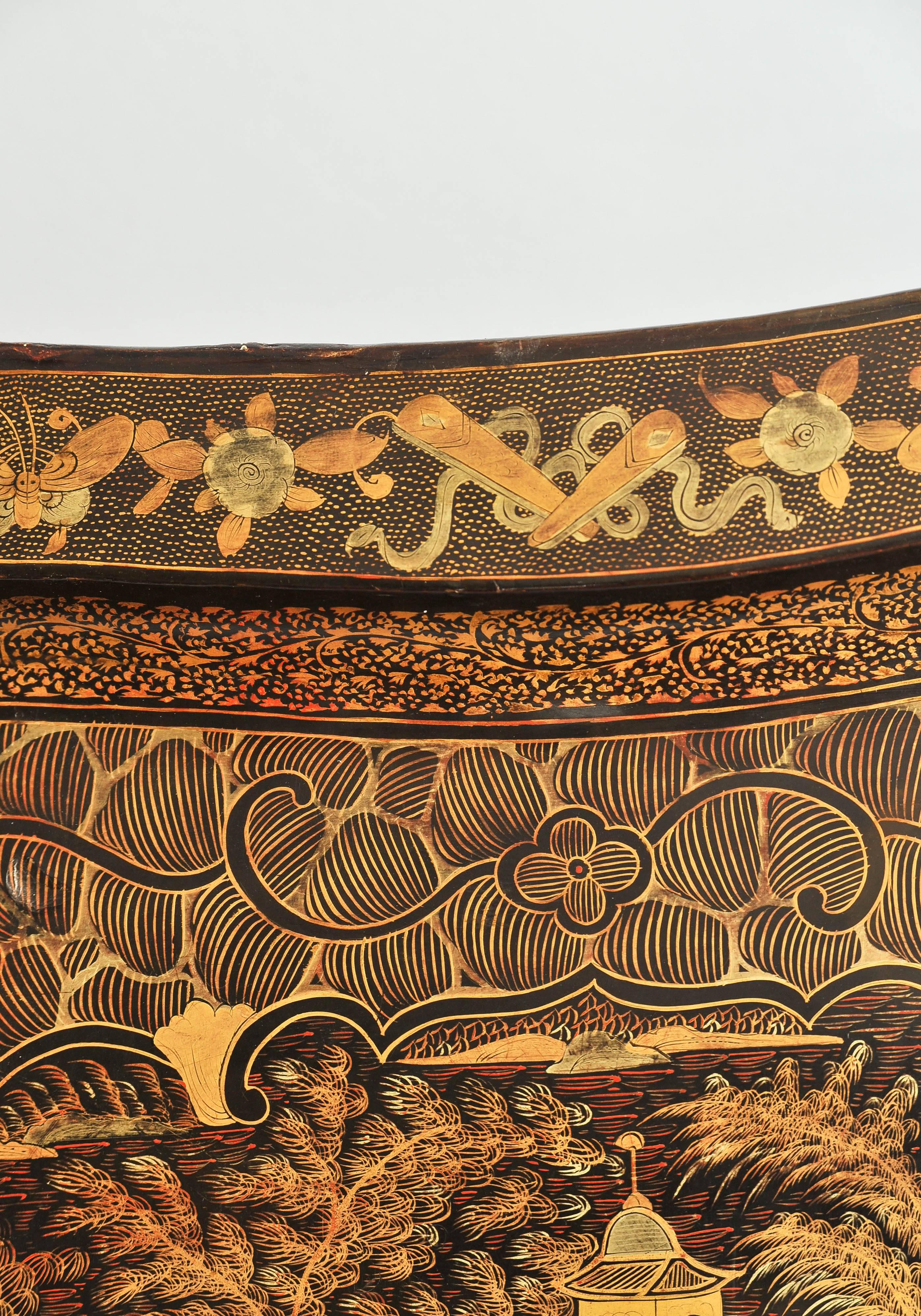 Large Chinese Lacquer Tray, Regency, circa 1820 5