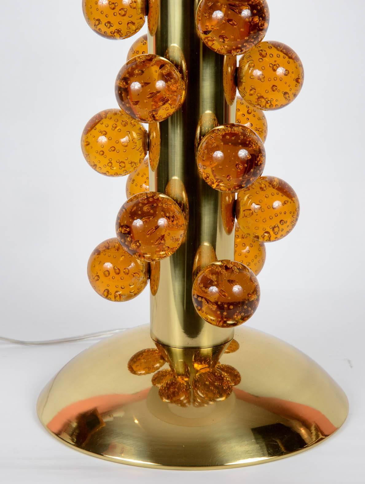 Awesome pair of Murano glass lamps.
Signed by Juanluca fontana.
Dimensions given without shade
No shade included