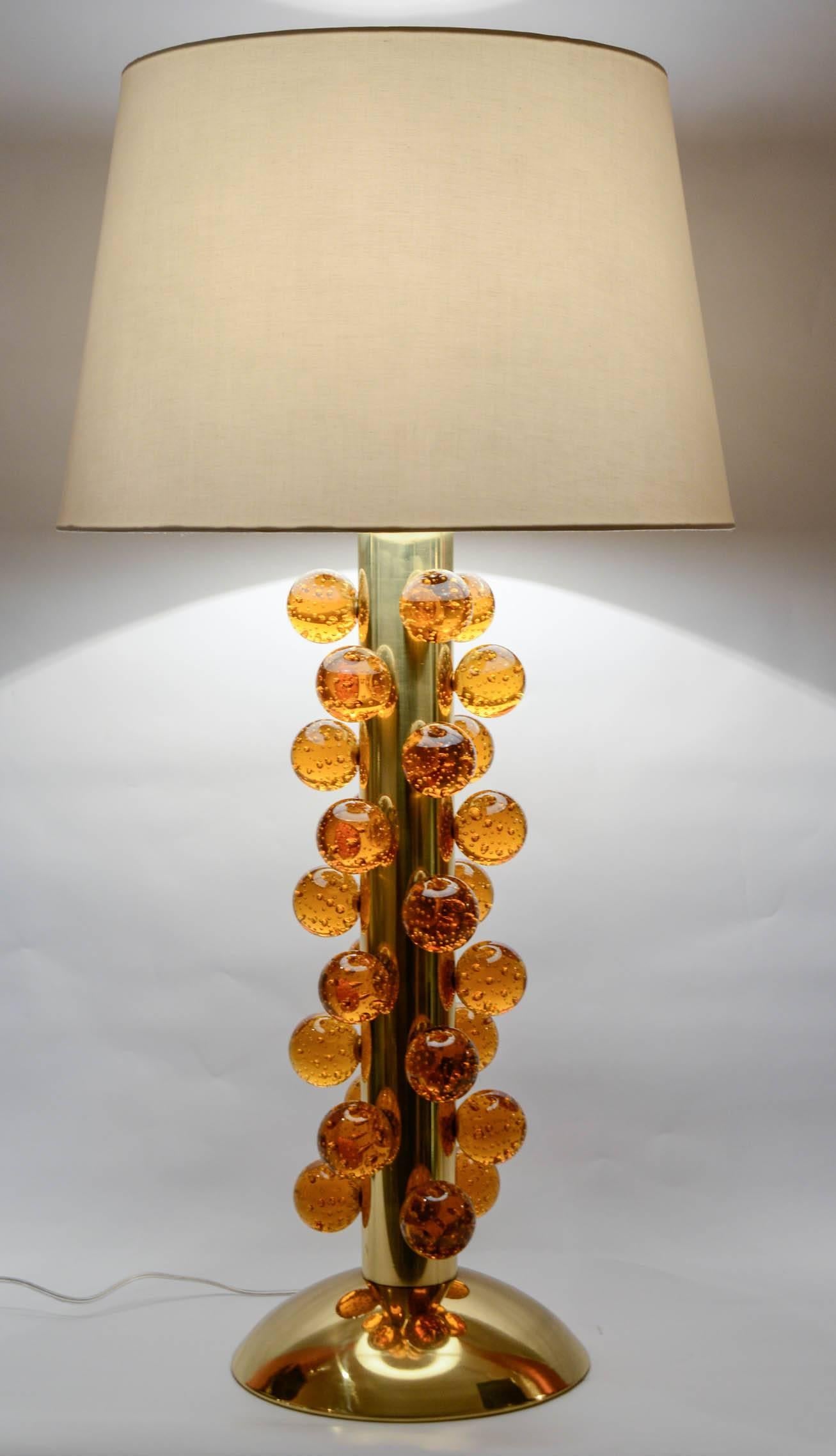 Verre de Murano Paire de lampes de Murano par Juanluca Fontana en vente