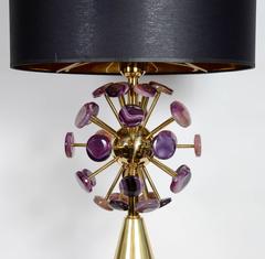 Pair of Lamps with Agates Stones by Juanluca Fontana