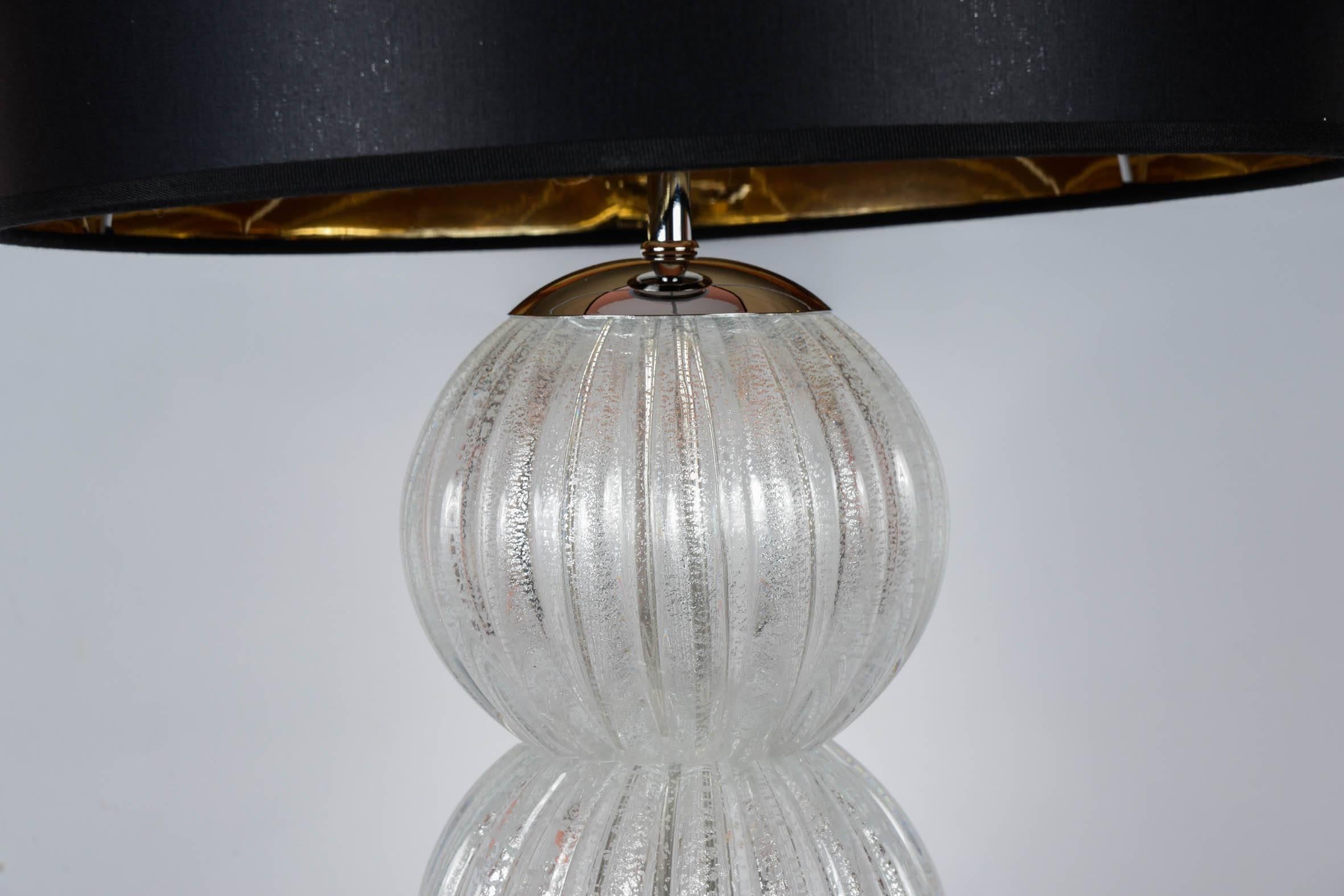 Italian Fantastic Pair of Murano Glass Lamps For Sale