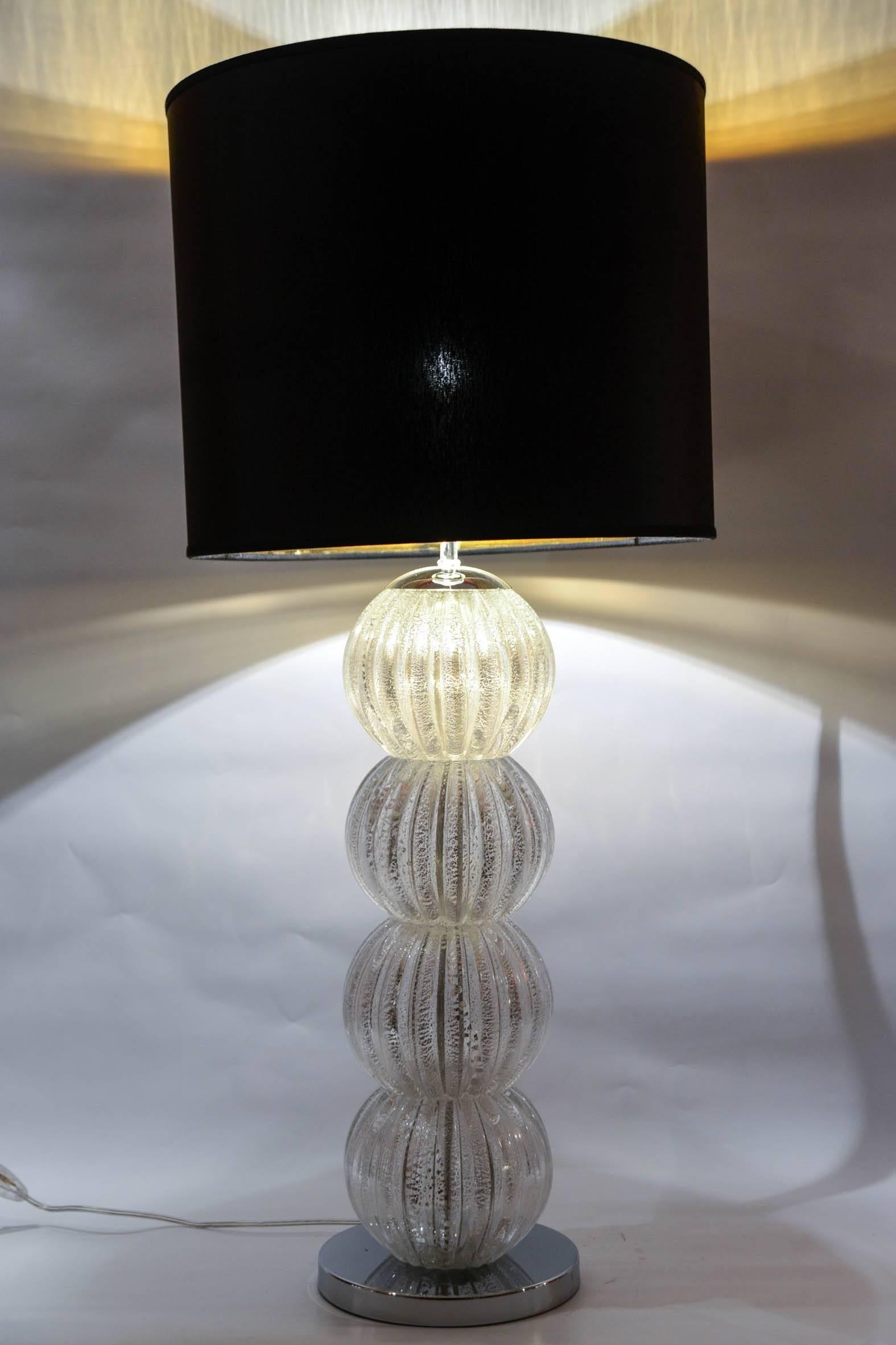 Fantastic Pair of Murano Glass Lamps In Excellent Condition For Sale In Bois-Colombes, FR