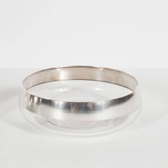 Pair of Mid-Century Sterling Silver-Banded Bowls by Dorothy Thorpe