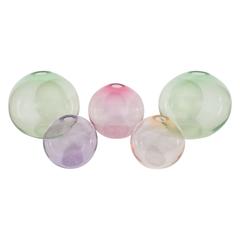 Modernist Set of Five Handblown Crystal Bubble Vases 8