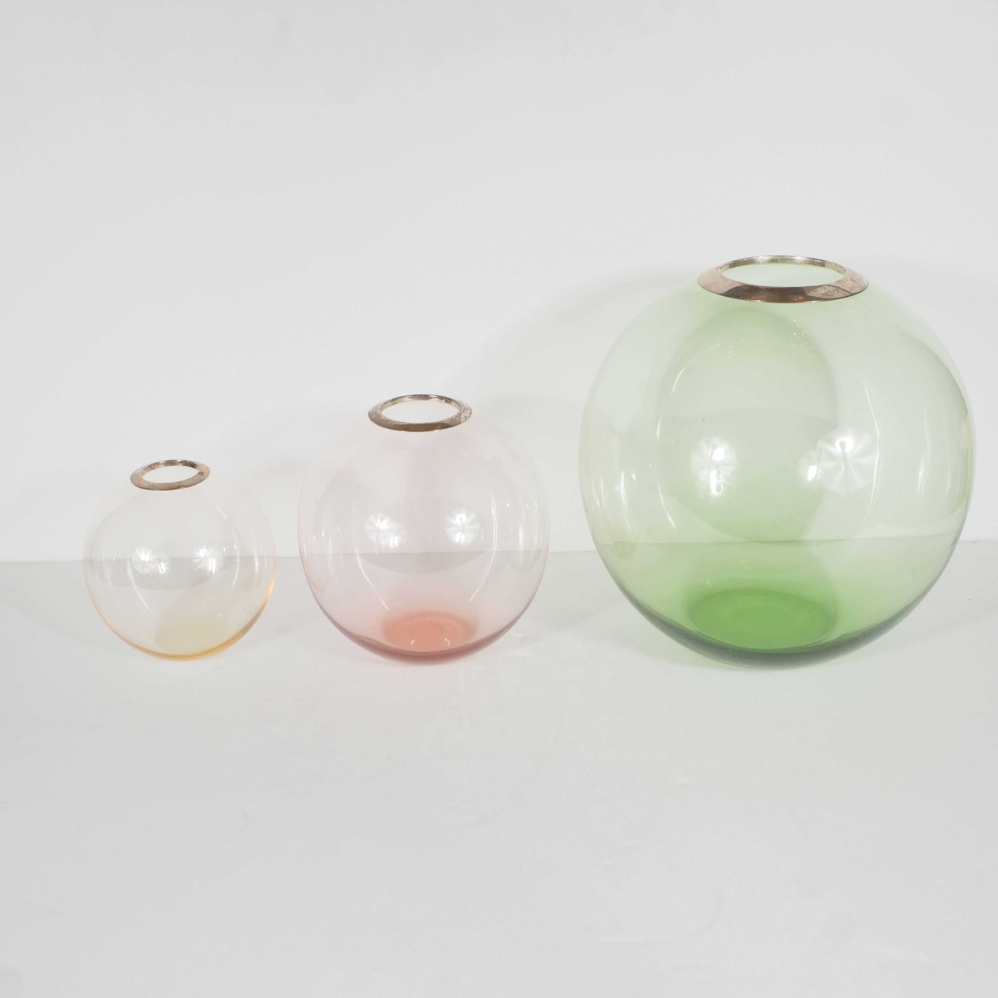 Modern Set of Three Crystal 