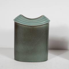 Pair of Mid-Century Modernist Hand Glazed Ceramic Vases by Rosenthal