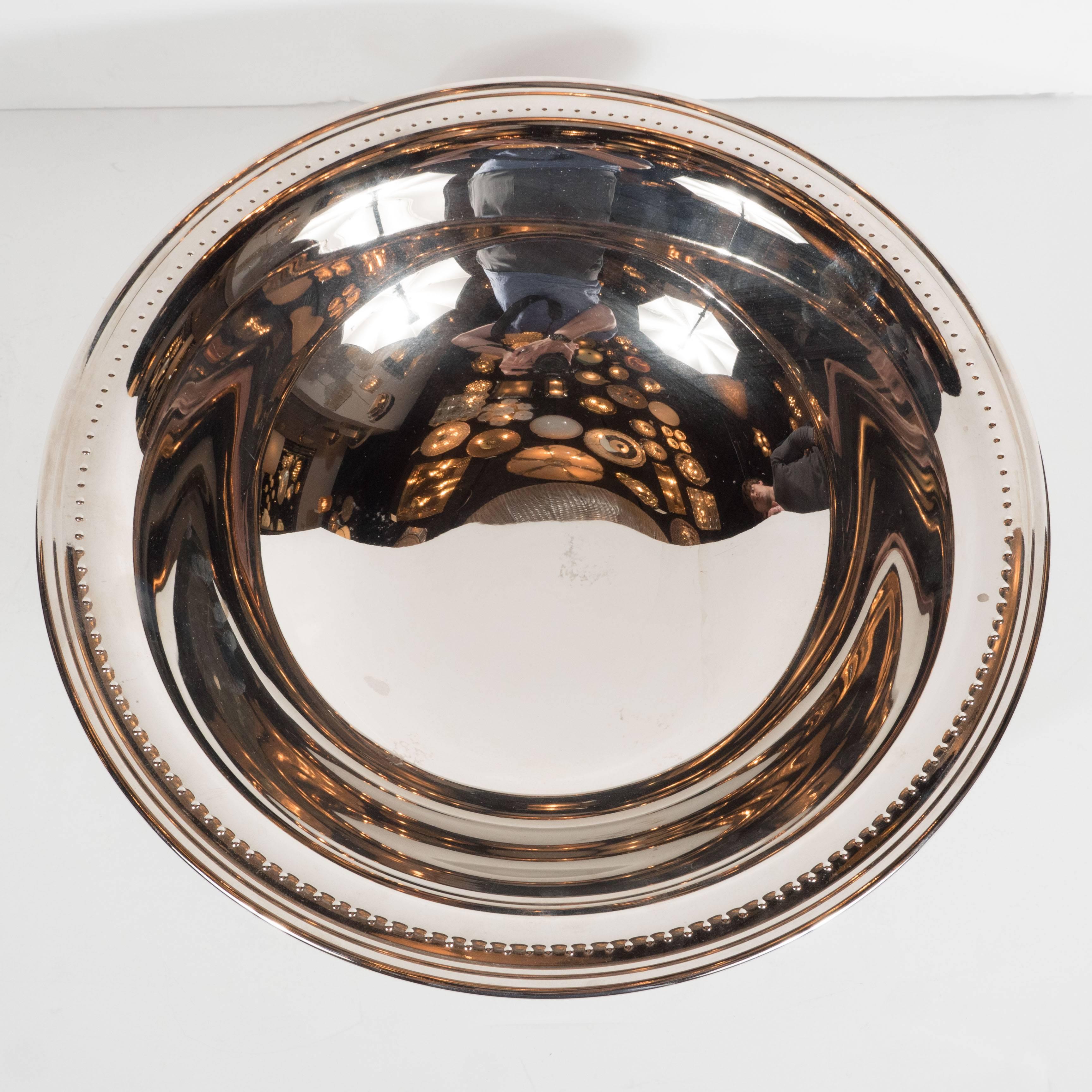 Modernist Silver Plate Vera Wang Bowl for Wedgwood In Excellent Condition In New York, NY