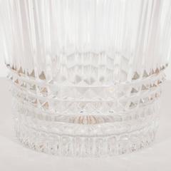Mid-Century Cut Crystal and Silver Plate Champagne or Ice Bucket