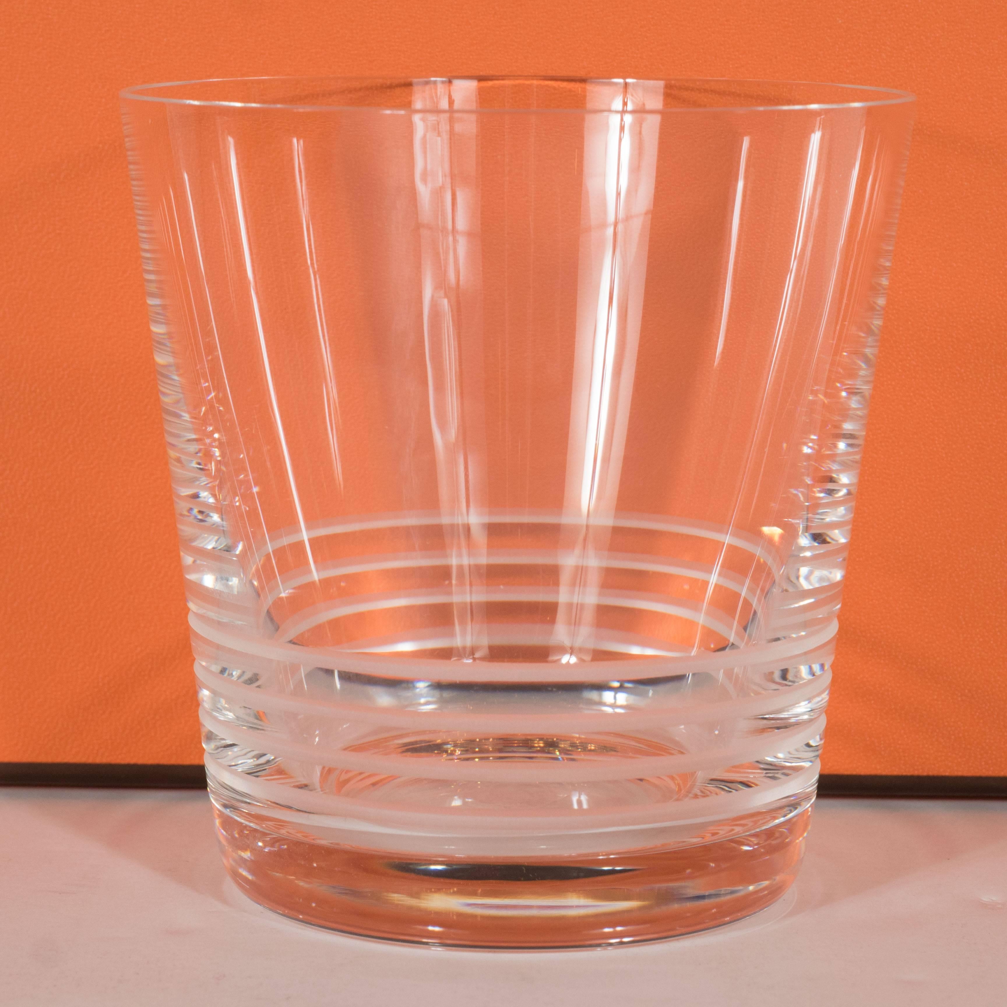 French Set of 12 Crystal Attelage Tumblers by Saint-Louis for Hermes in Original Box