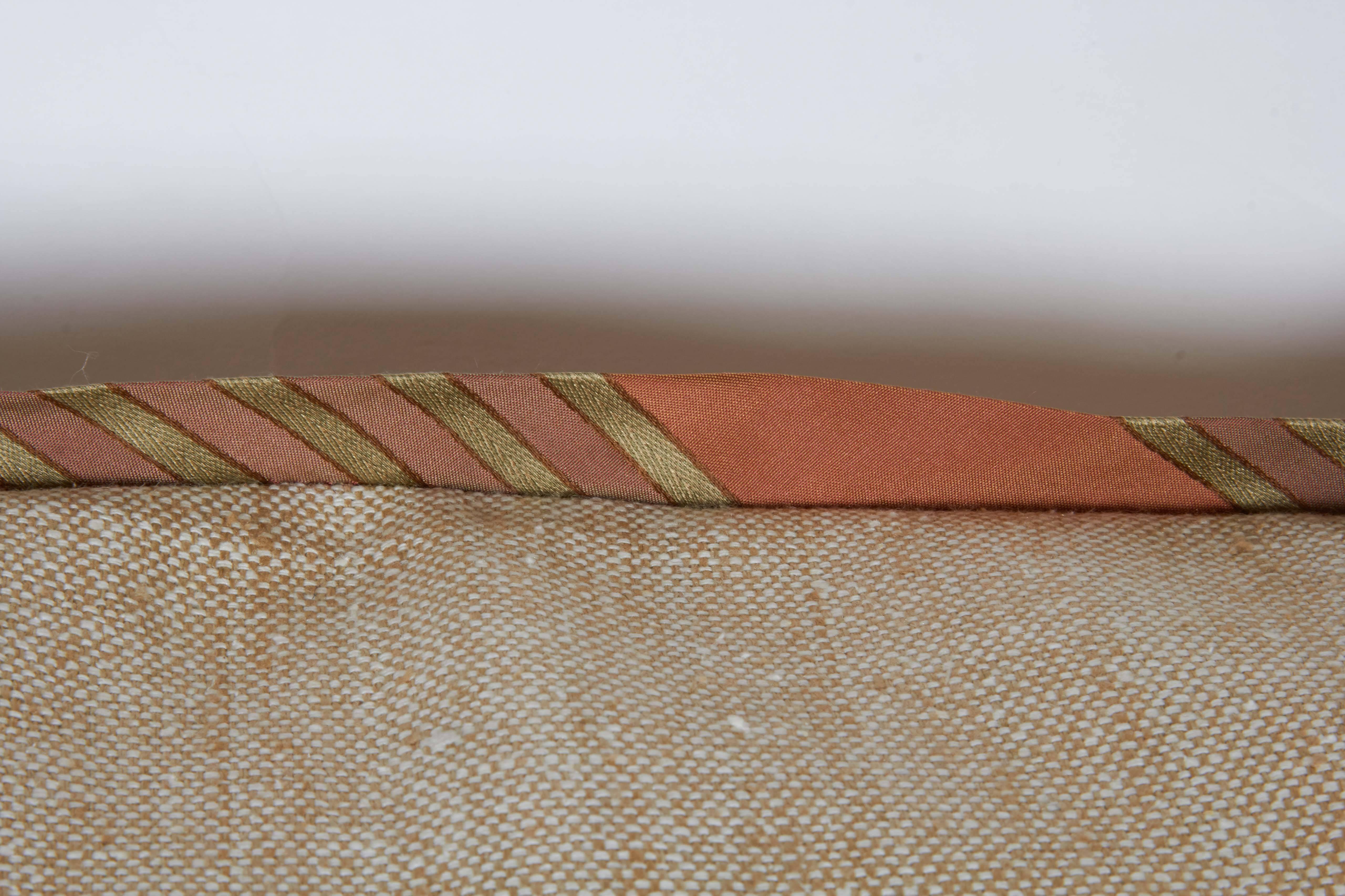 Mid-20th Century Pair of Vintage Fortuny Fabric Cushions in the Glicine Pattern