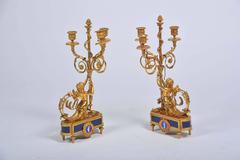 Pair of French Ormolu, 19th Century Candelabra