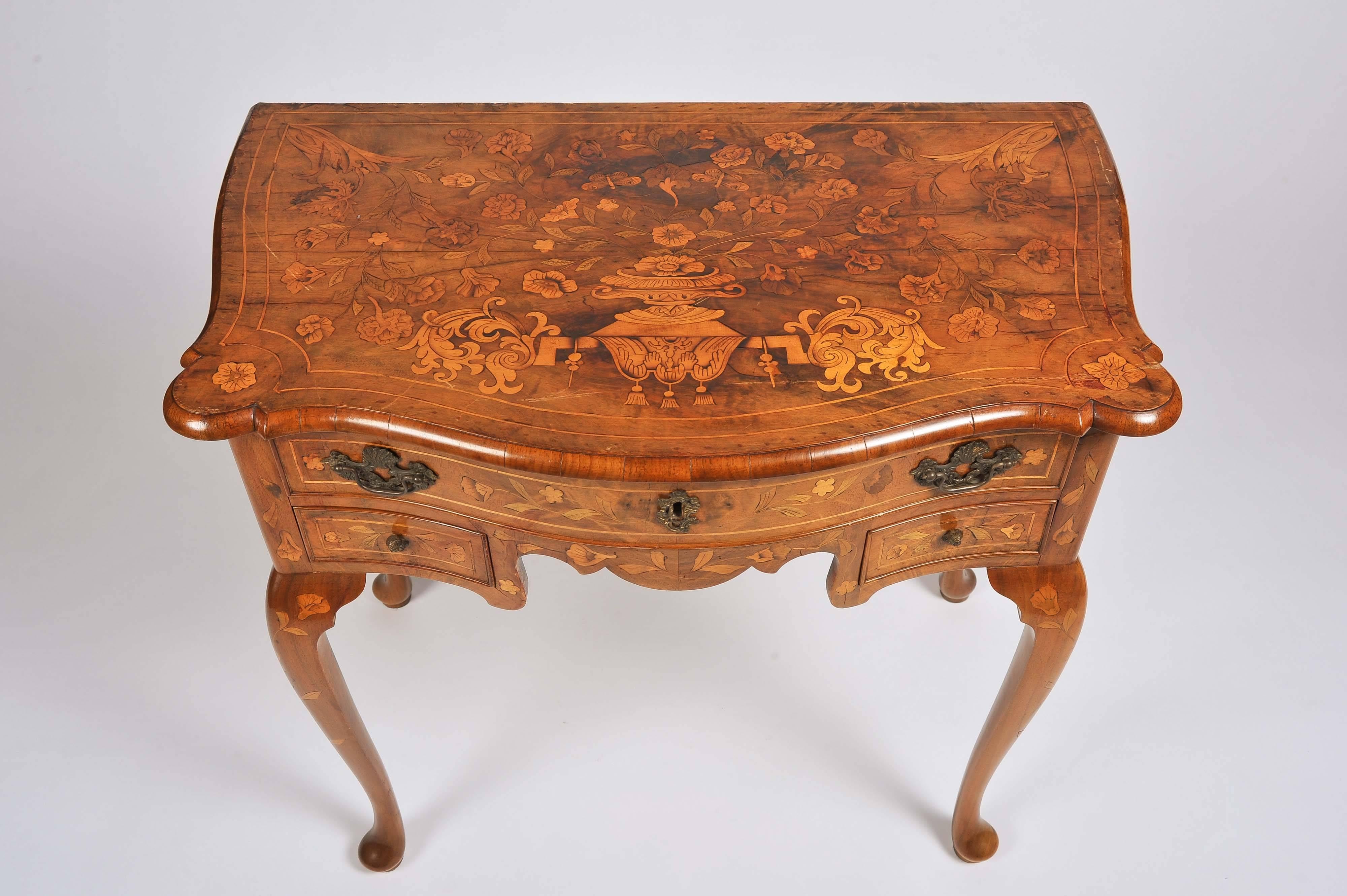 Inlay 18th Century Dutch Marquetry Side Table